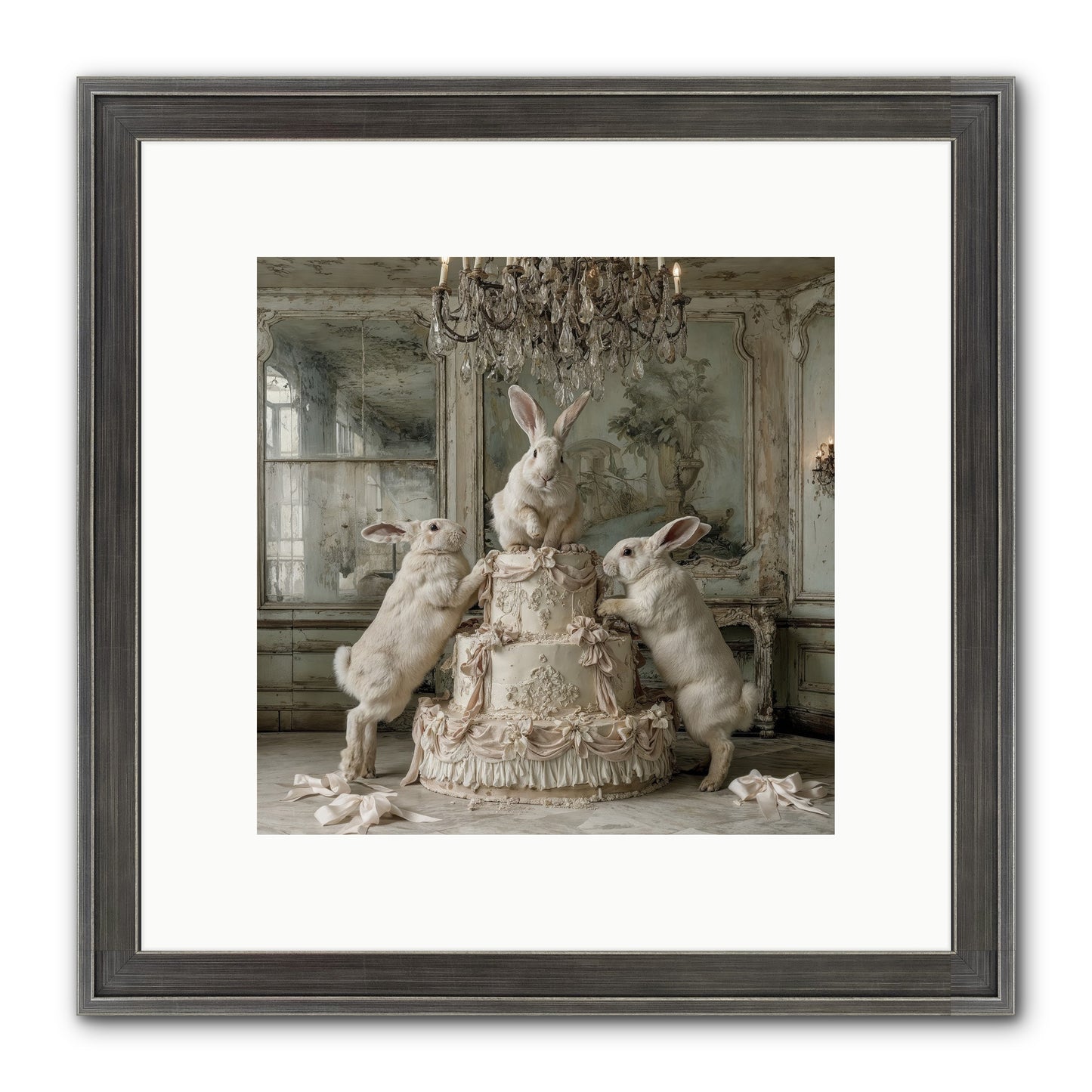 Portrait in the Sugar Court Framed Print - Slimwoods Black/Silver 10x10