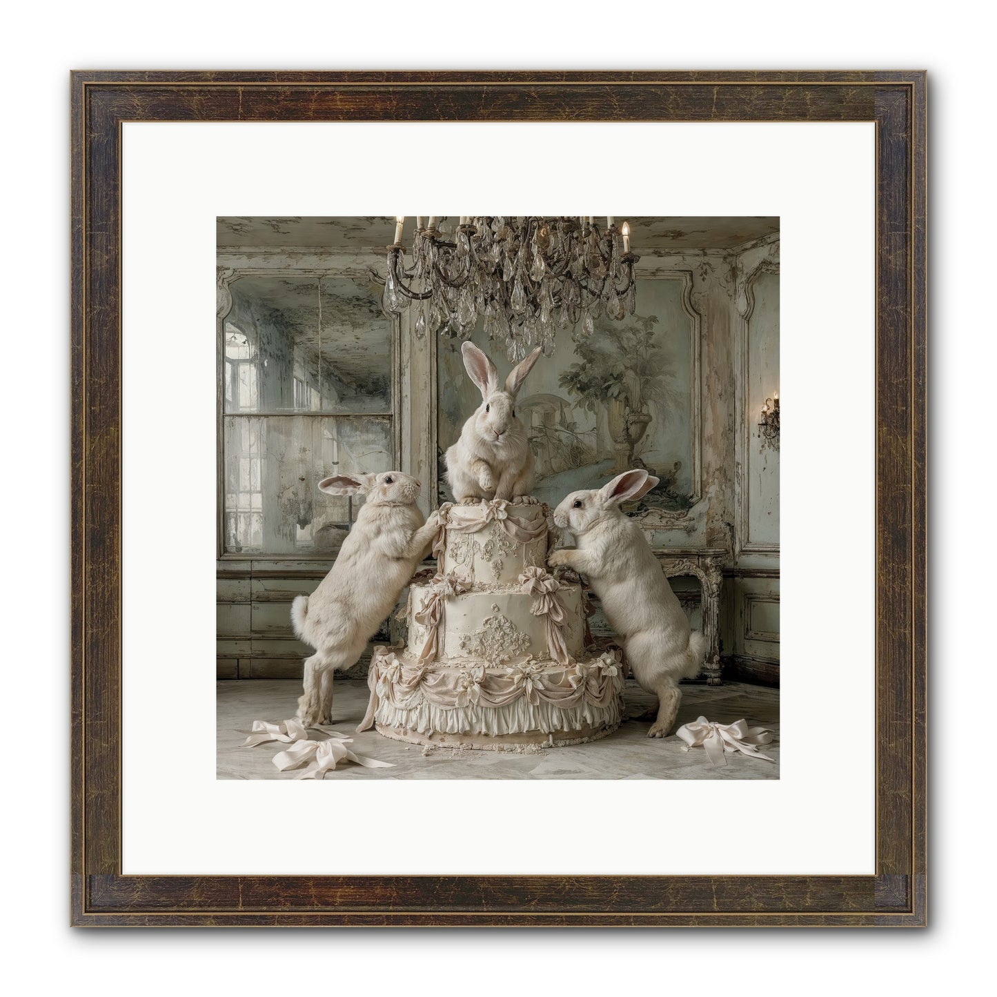 Portrait in the Sugar Court Framed Print - Slimwoods Black/Gold 12x12