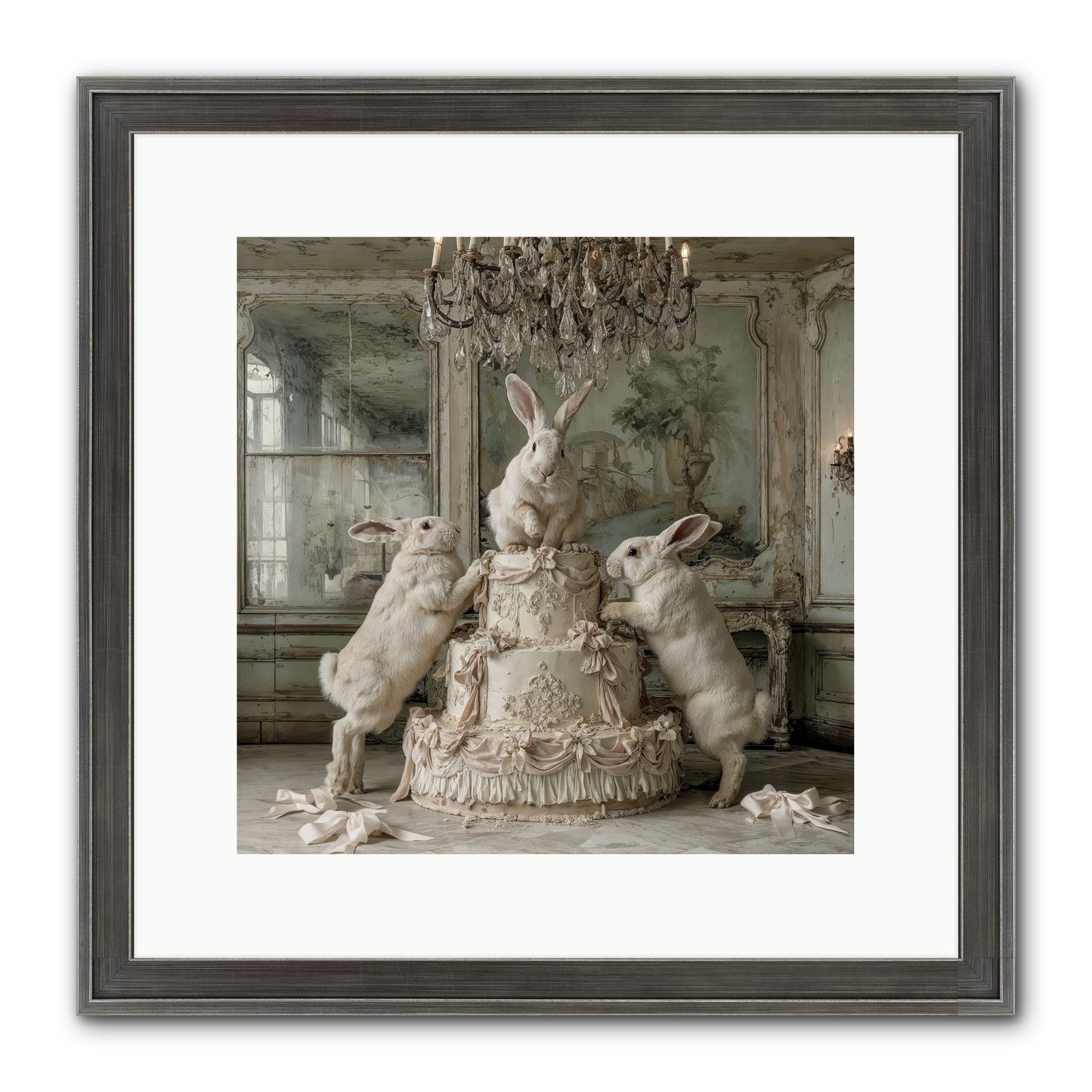 Portrait in the Sugar Court Framed Print - Slimwoods Black/Silver 12x12