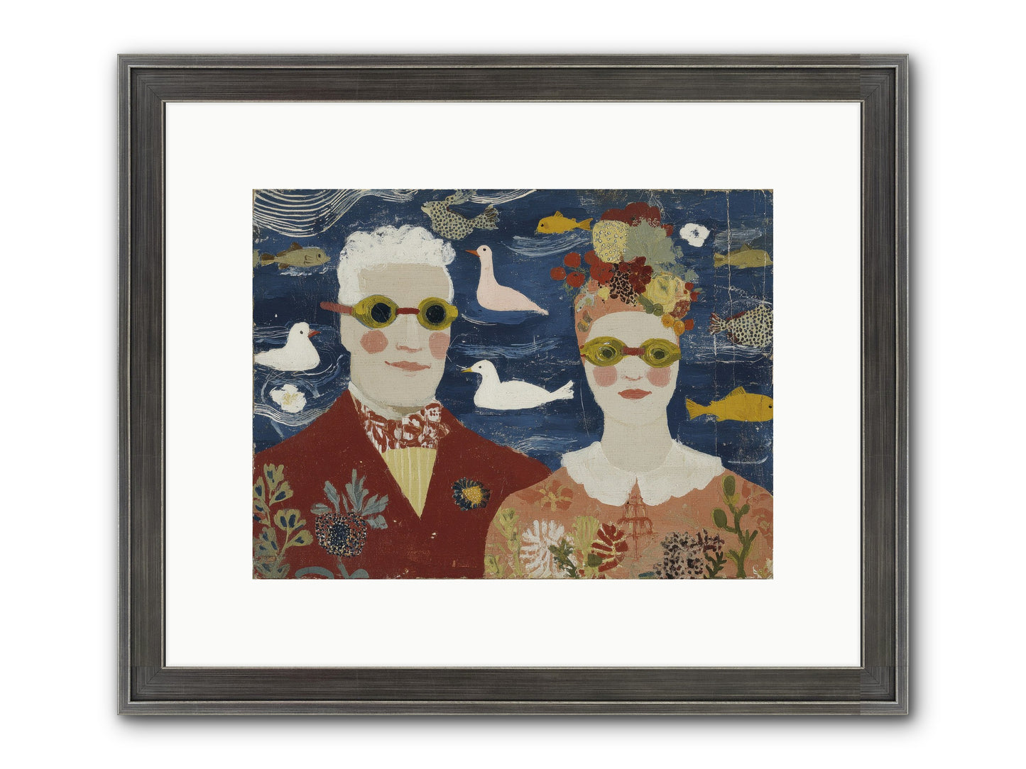 Portrait Of Pure Delight Framed Print - Slimwoods Black/Silver 12x9