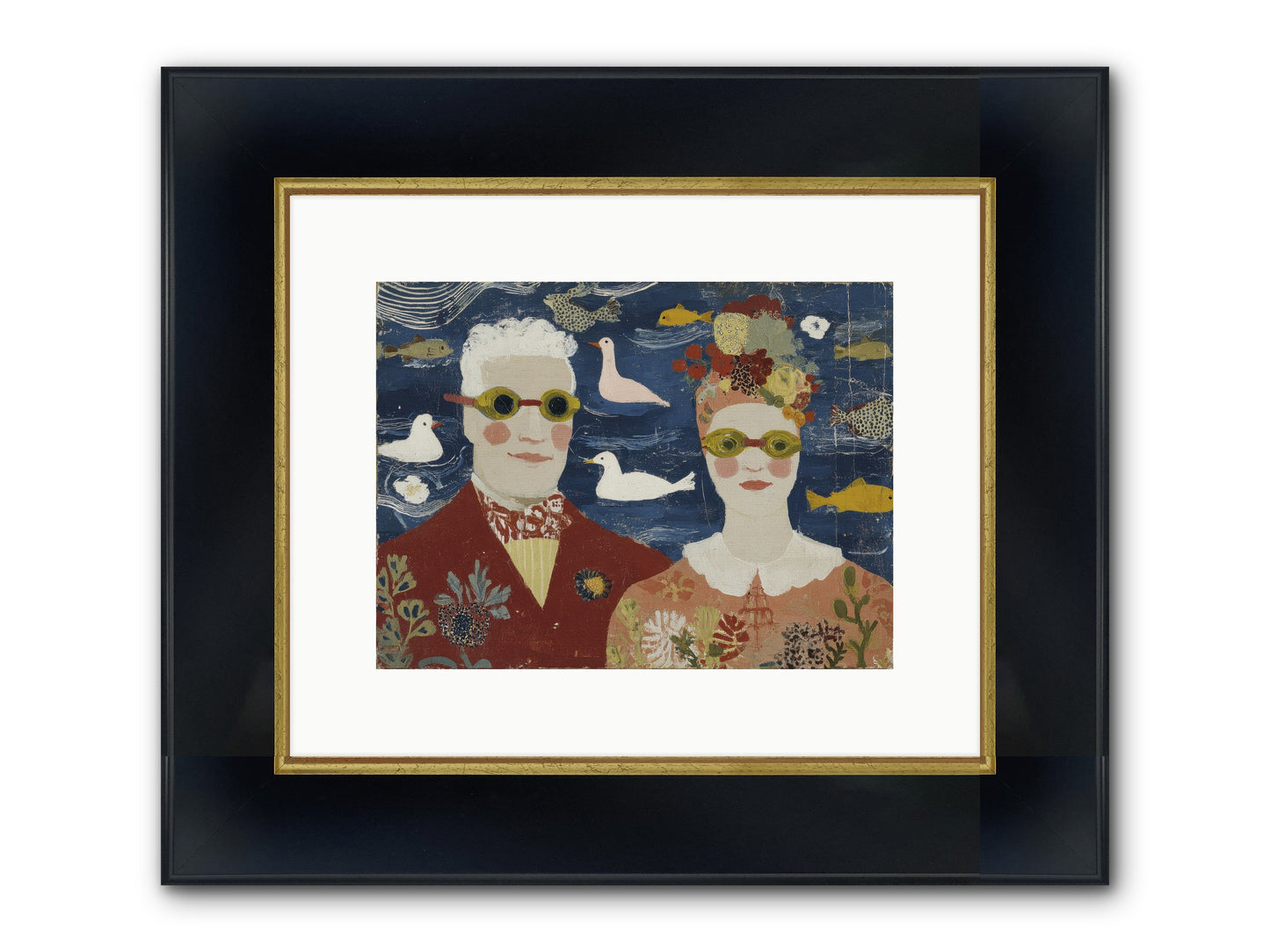 Portrait Of Pure Delight Framed Print - Wide Black w/Gold 12x9