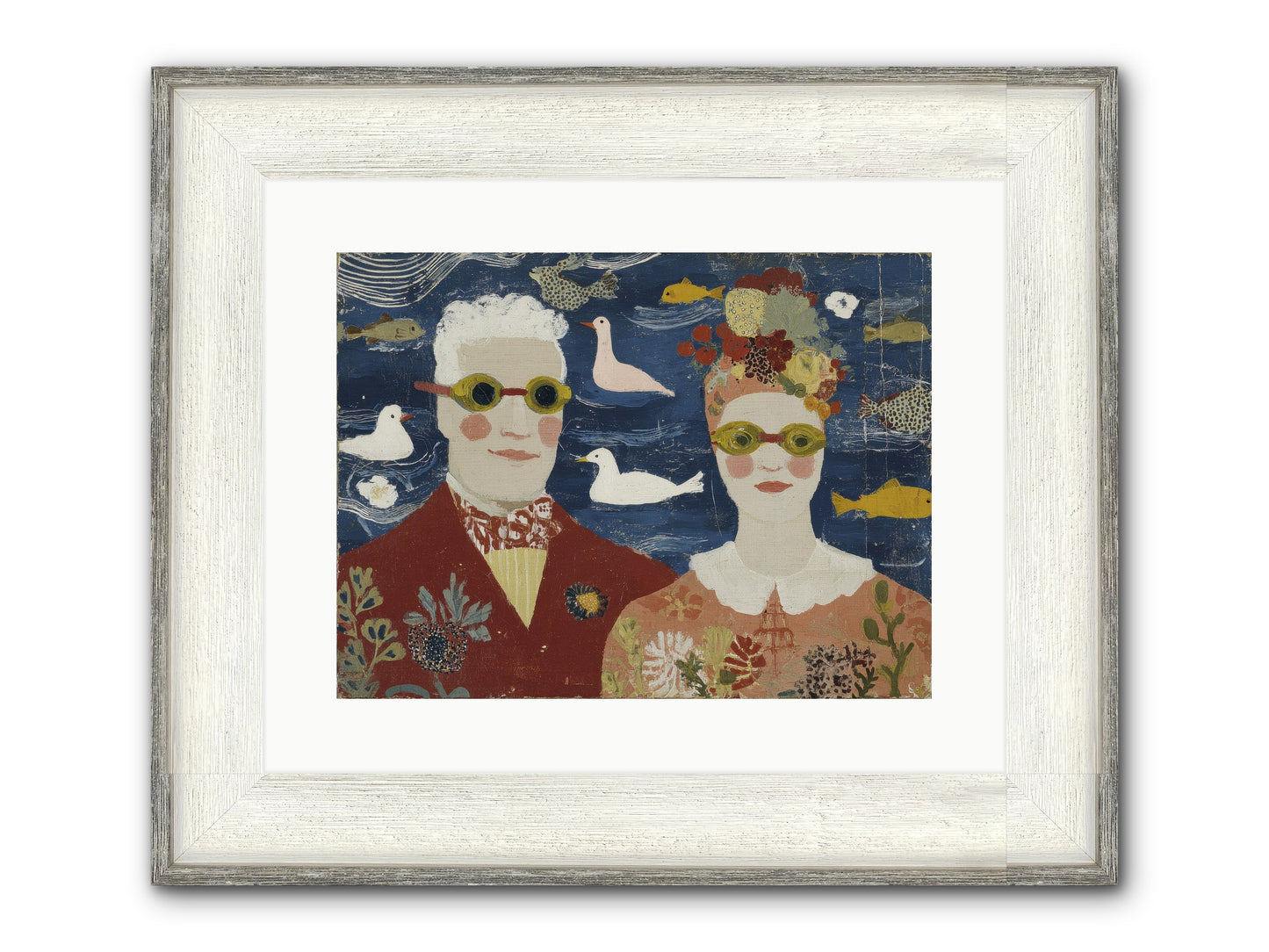 Portrait Of Pure Delight Framed Print - Driftwood White 16x12