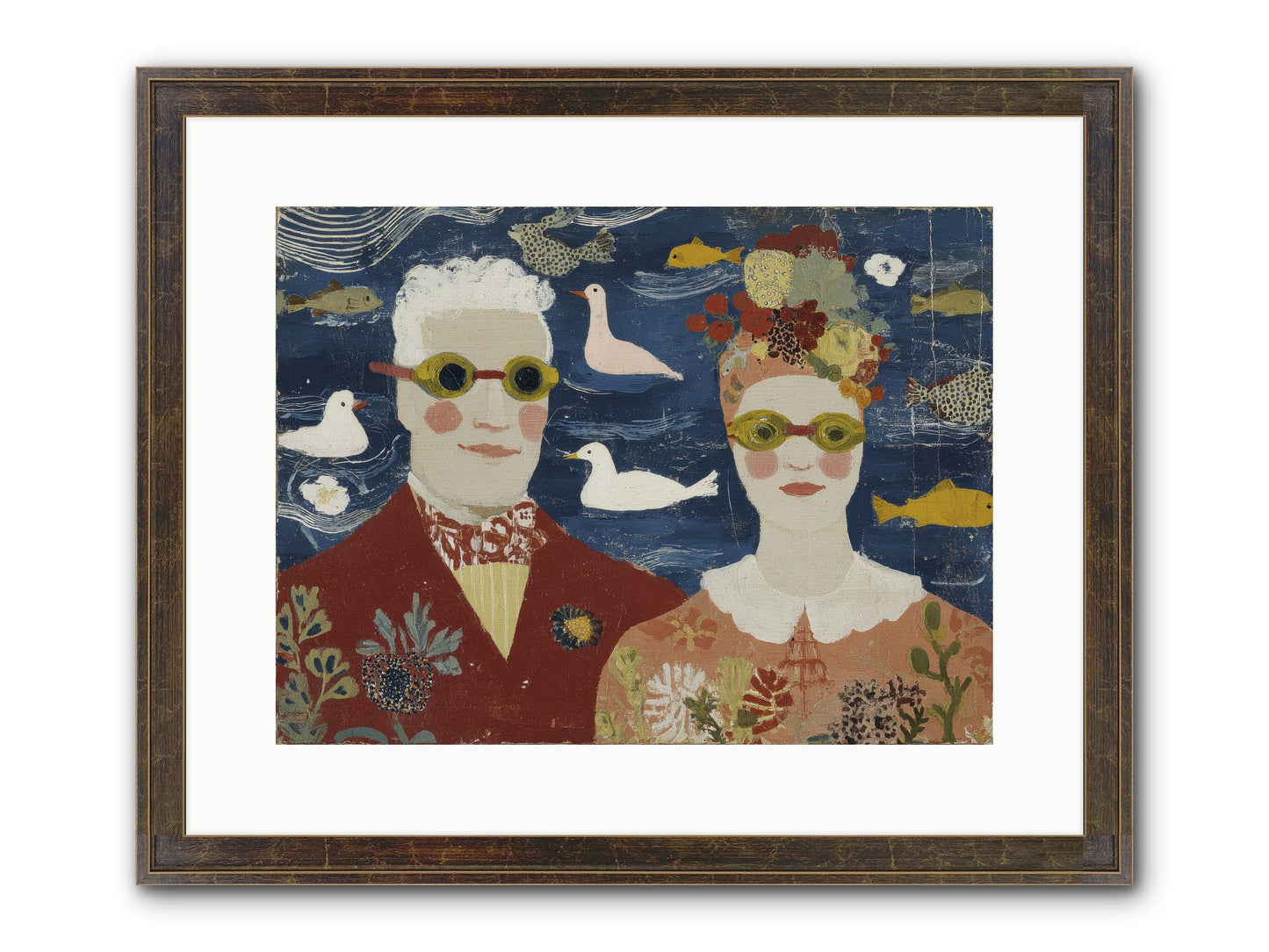 Portrait Of Pure Delight Framed Print - Slimwoods Black/Gold 16x12
