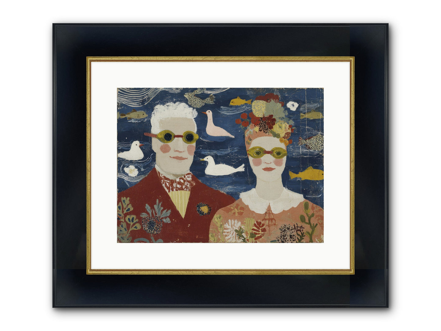 Portrait Of Pure Delight Framed Print - Wide Black w/Gold 16x12