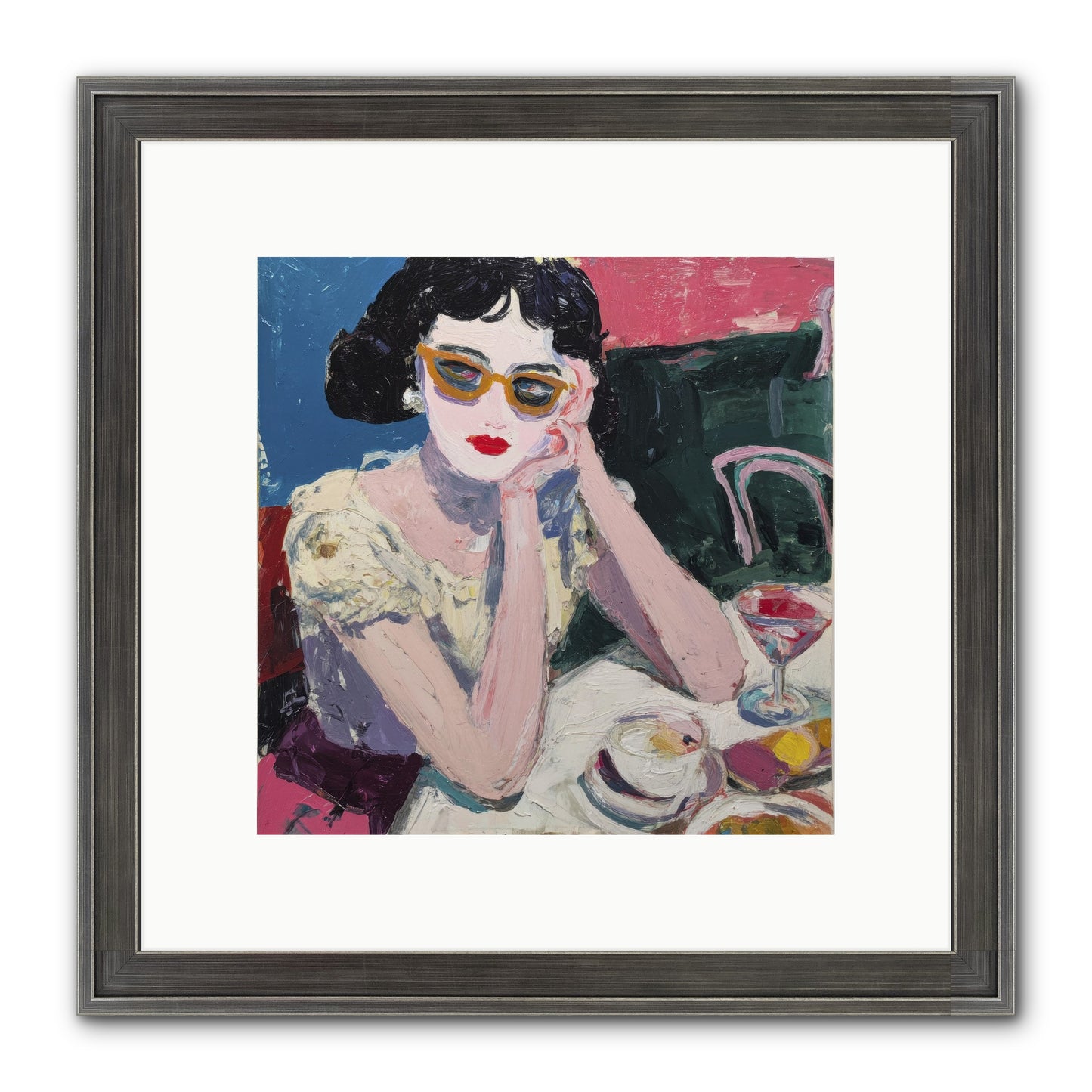 Portrait Of Quiet Defiance Framed Print - Slimwoods Black/Silver 10x10