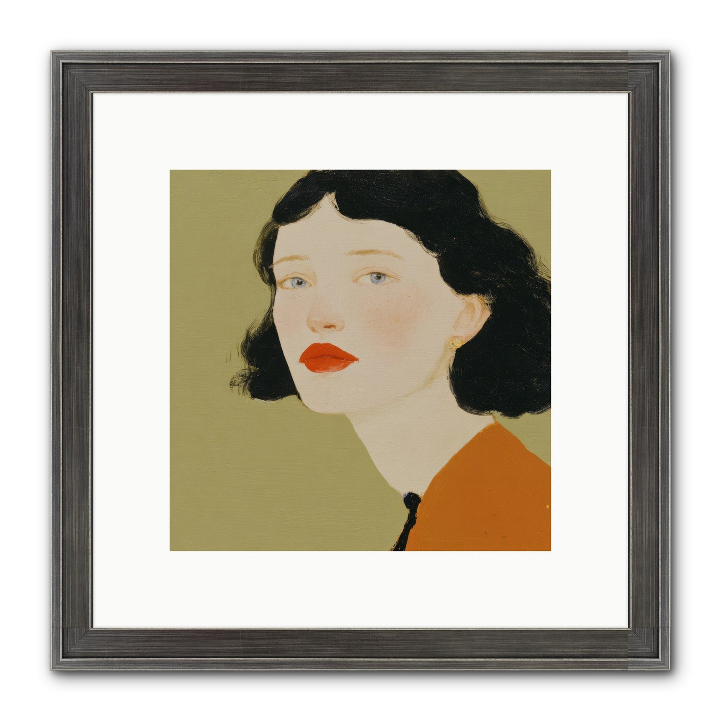 Portrait Of Resolve Framed Print - Slimwoods Black/Silver 10x10