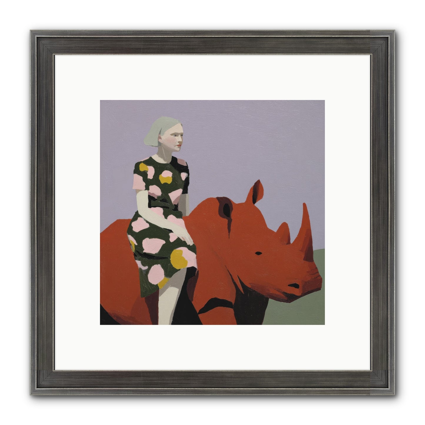 Portrait Of The Fearless Traveler Framed Print - Slimwoods Black/Silver 10x10