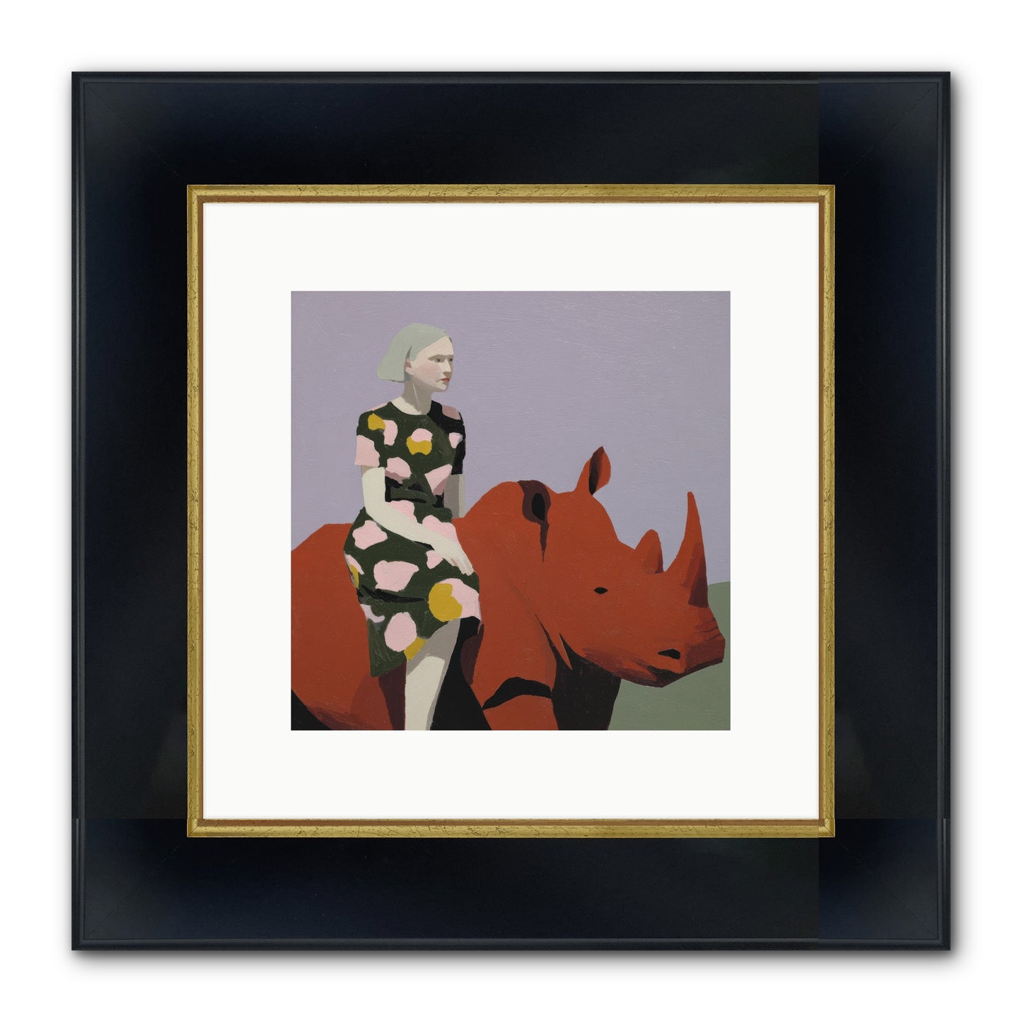Portrait Of The Fearless Traveler Framed Print - Wide Black w/Gold 10x10