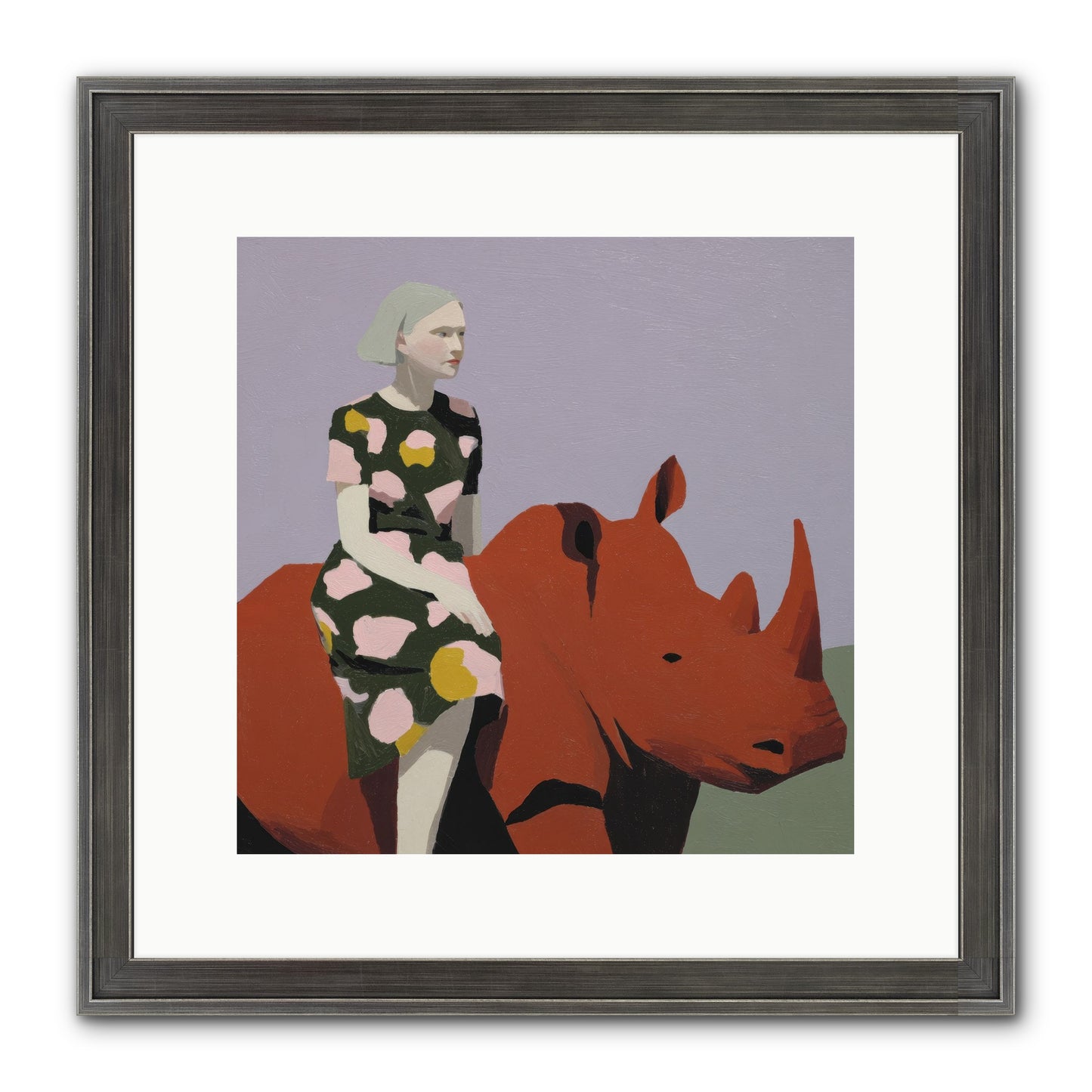 Portrait Of The Fearless Traveler Framed Print - Slimwoods Black/Silver 12x12