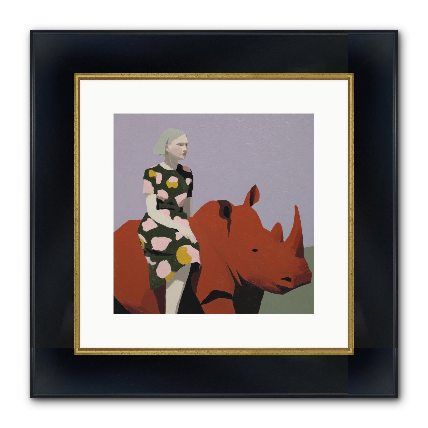 Portrait Of The Fearless Traveler Framed Print - Wide Black w/Gold 12x12