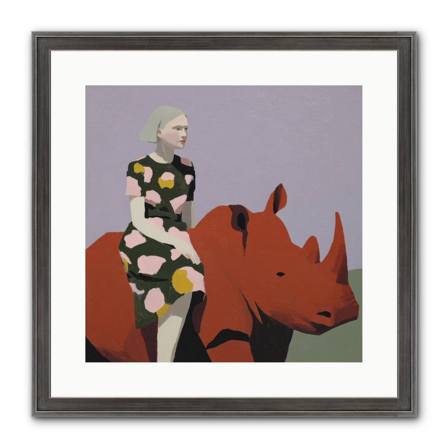 Portrait Of The Fearless Traveler Framed Print - Slimwoods Black/Silver 16x16