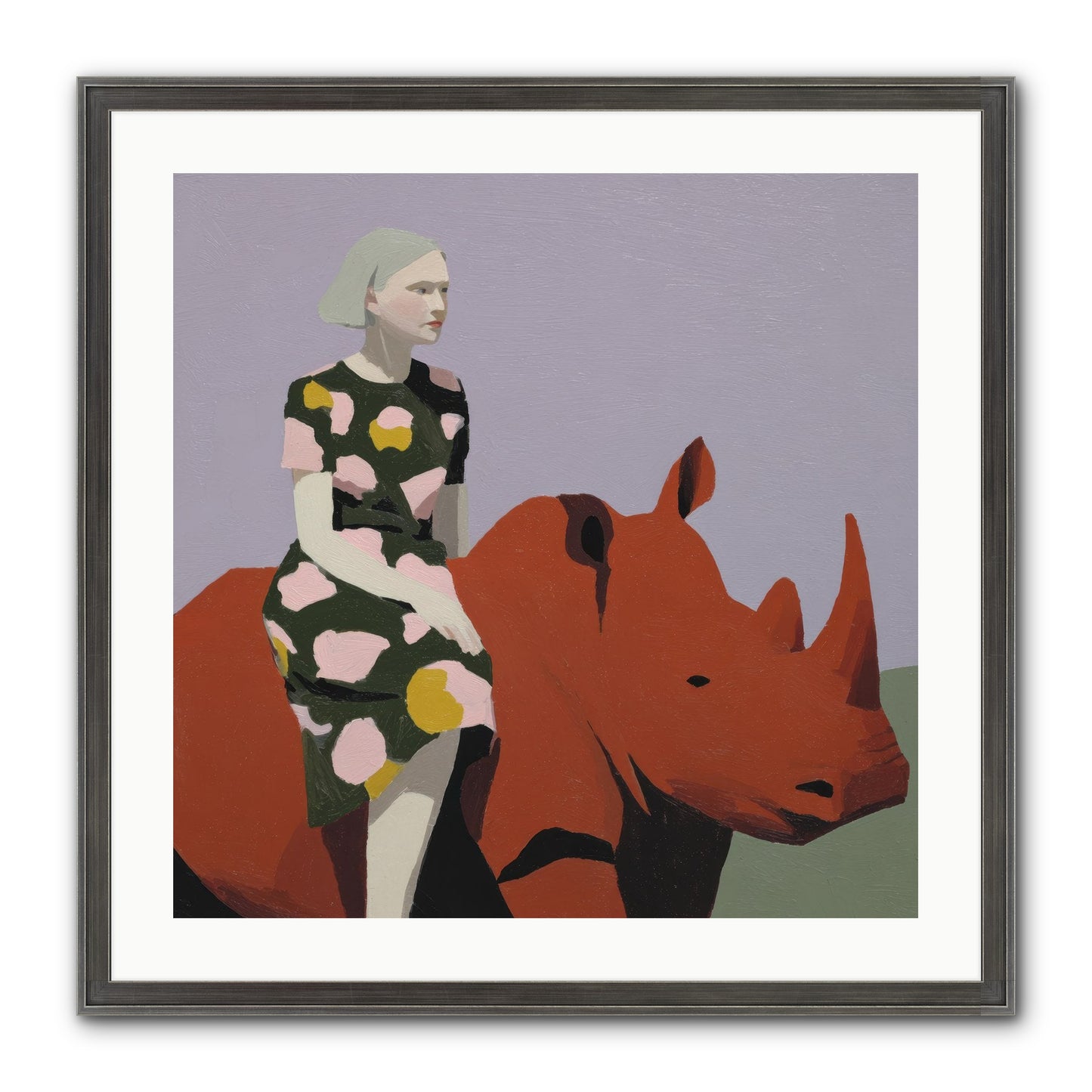 Portrait Of The Fearless Traveler Framed Print - Slimwoods Black/Silver 24x24
