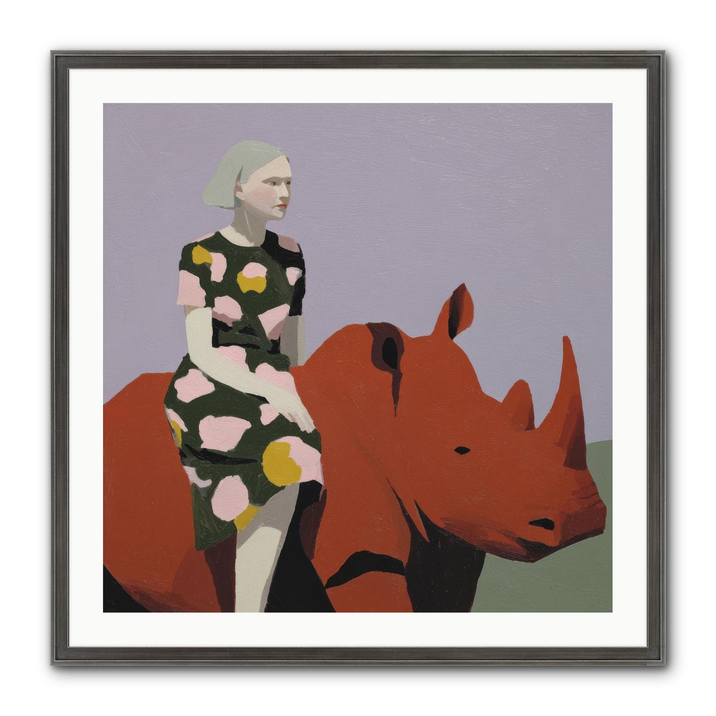 Portrait Of The Fearless Traveler Framed Print - Slimwoods Black/Silver 30x30