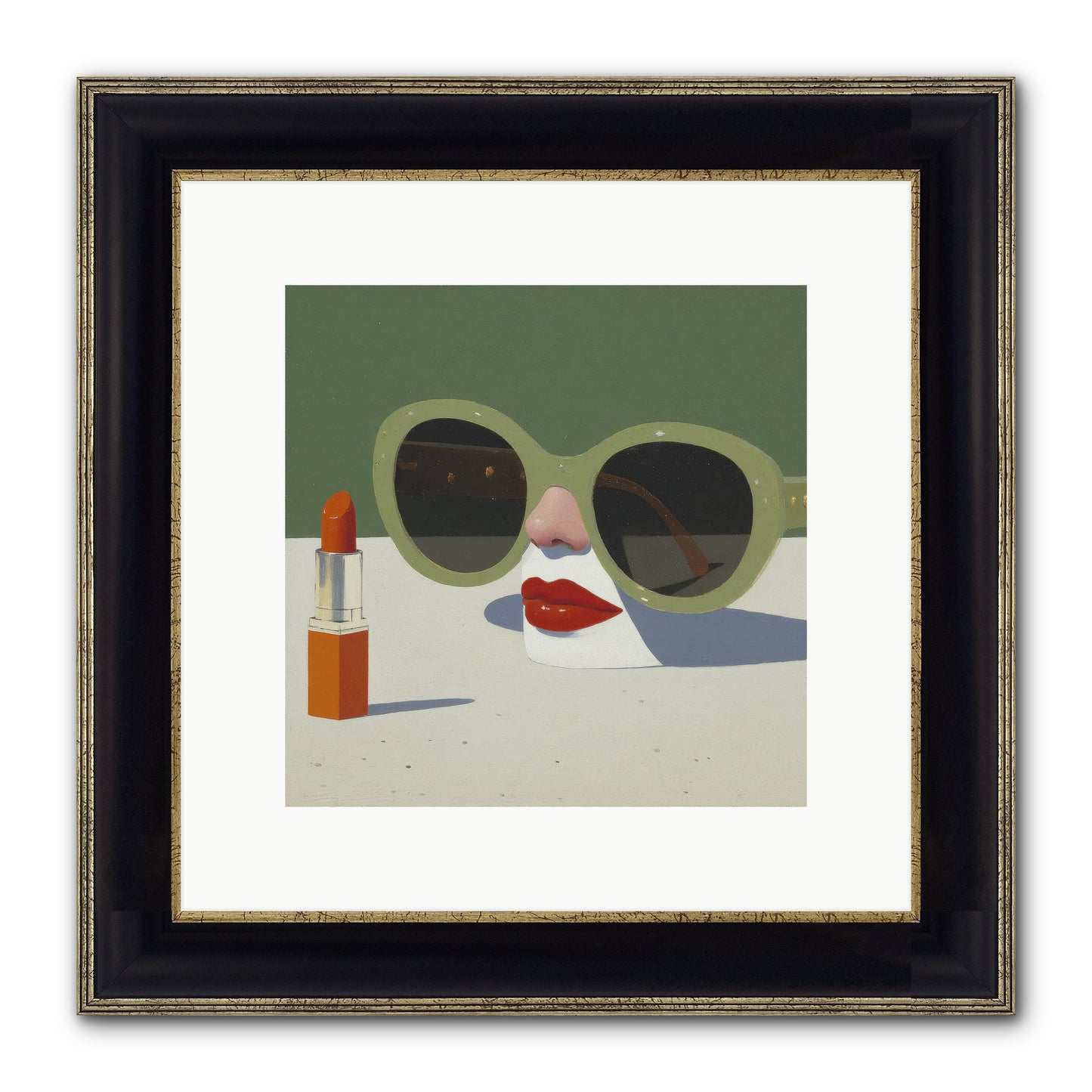 Portrait Of The Vanished Self Framed Print - Black & Gold 10x10