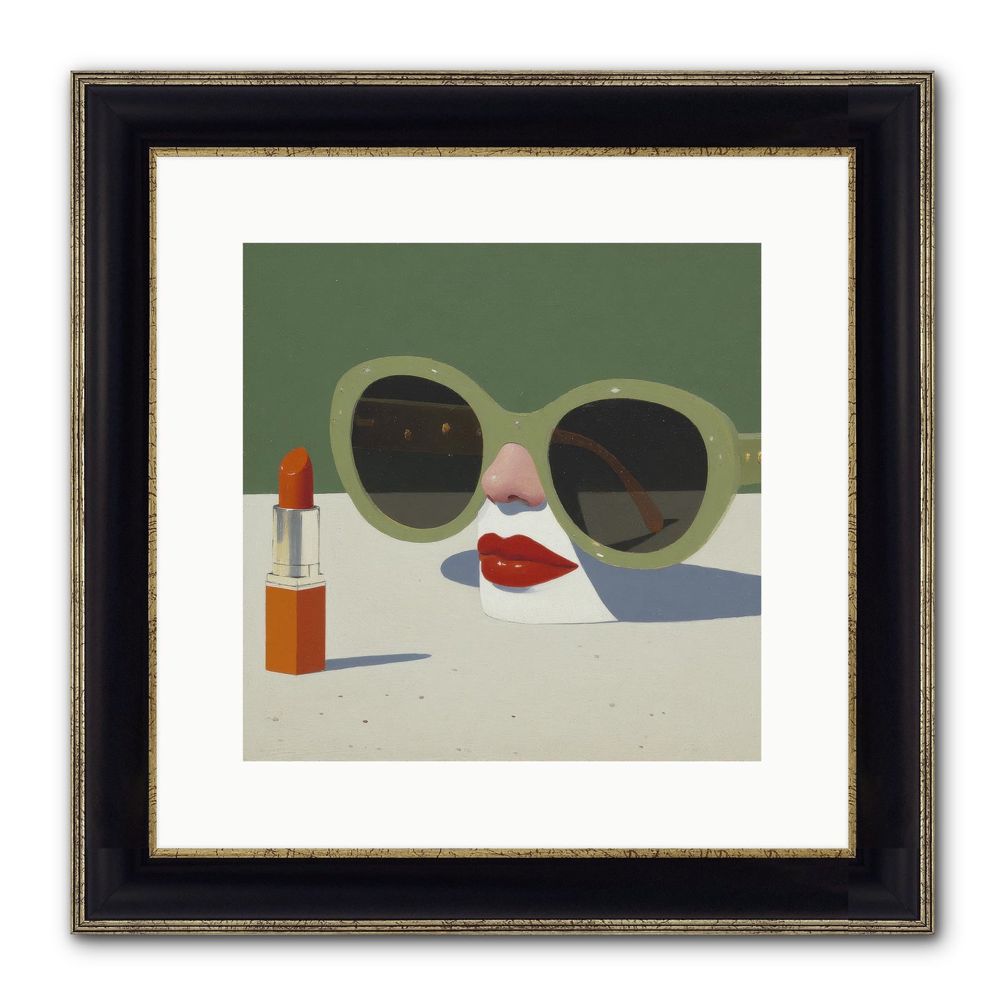 Portrait Of The Vanished Self Framed Print - Black & Gold 12x12