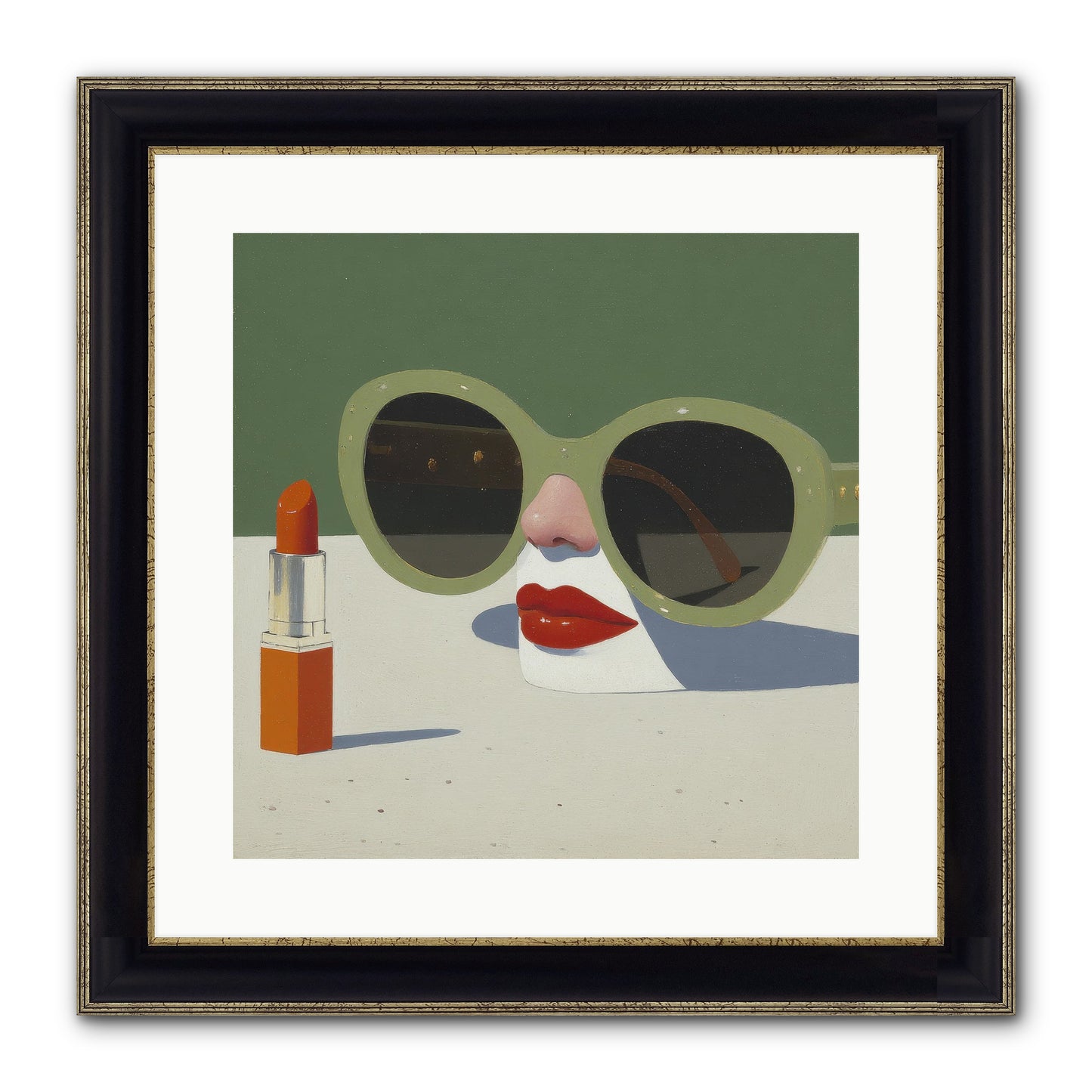 Portrait Of The Vanished Self Framed Print - Black & Gold 16x16