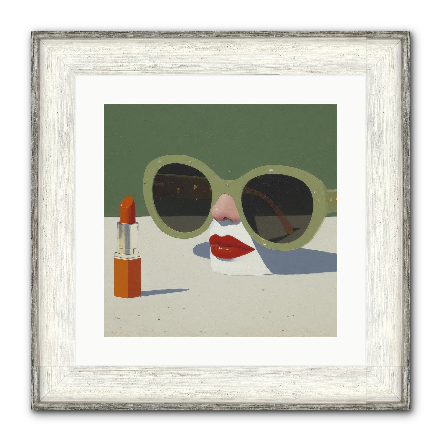 Portrait Of The Vanished Self Framed Print - Driftwood White 16x16