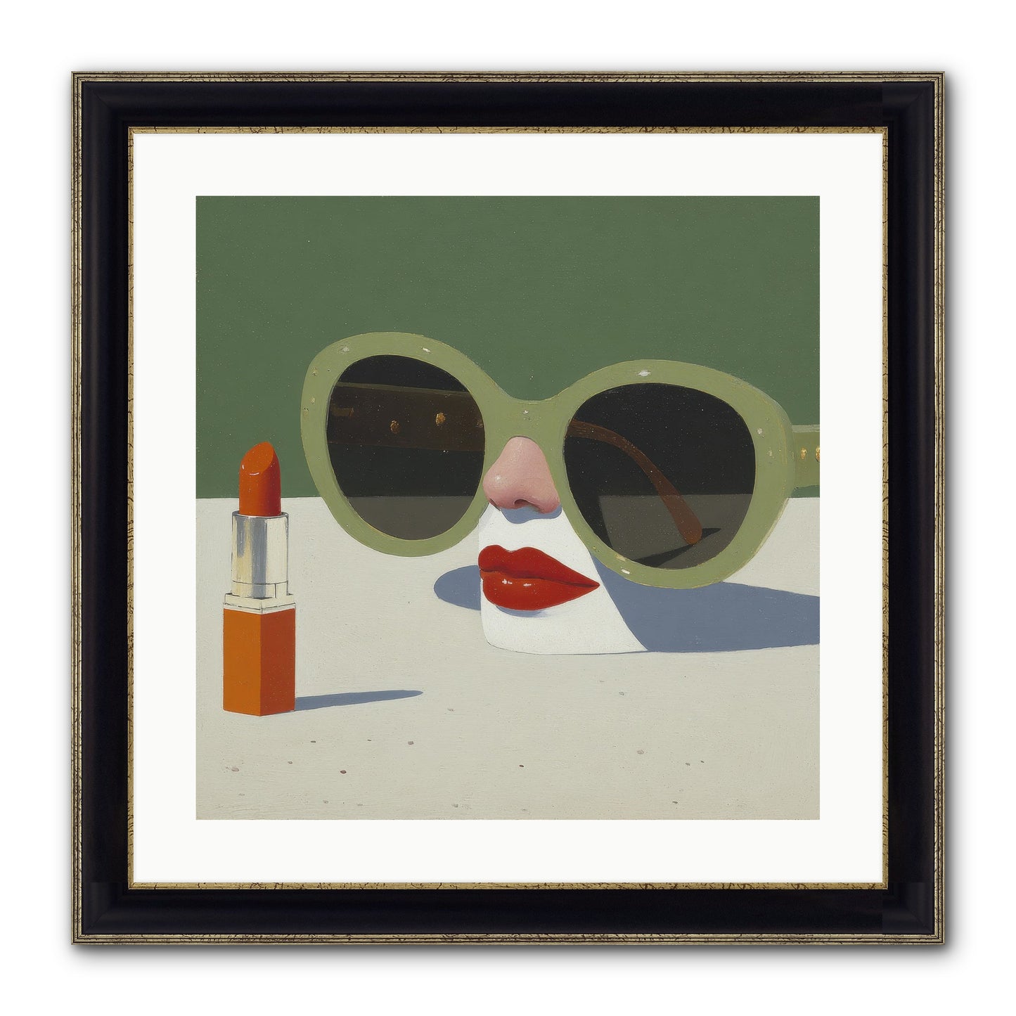Portrait Of The Vanished Self Framed Print - Black & Gold 20x20