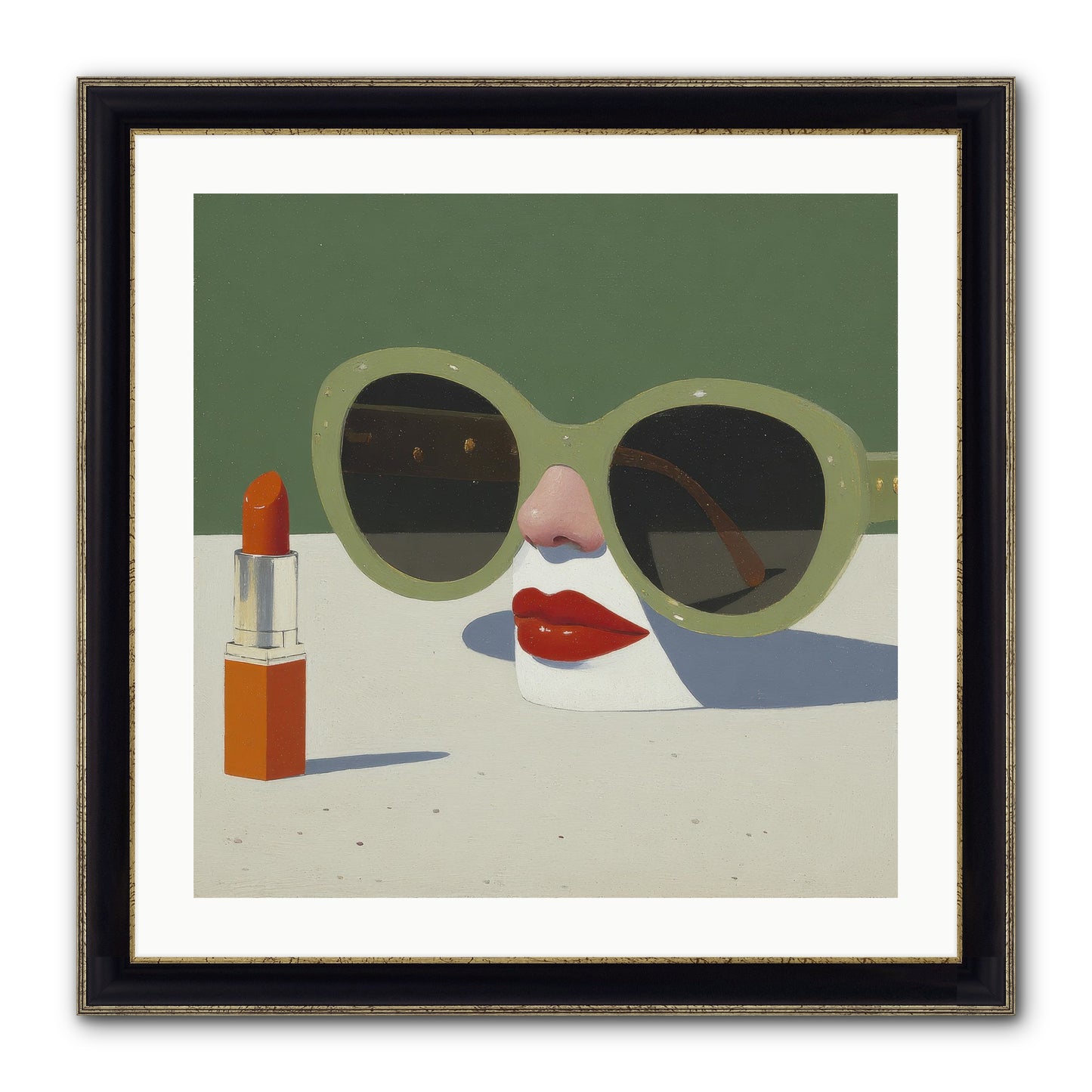 Portrait Of The Vanished Self Framed Print - Black & Gold 24x24
