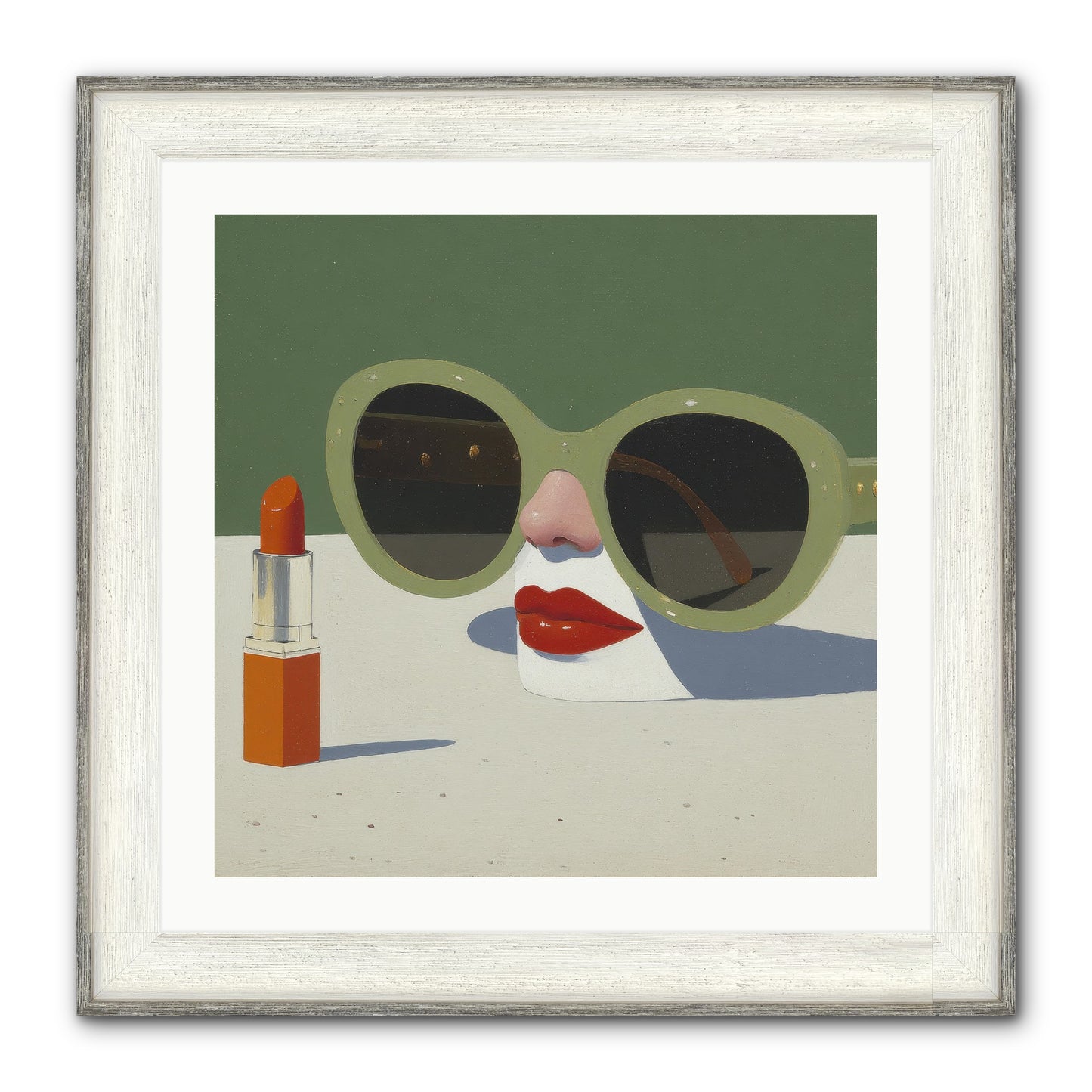 Portrait Of The Vanished Self Framed Print - Driftwood White 24x24