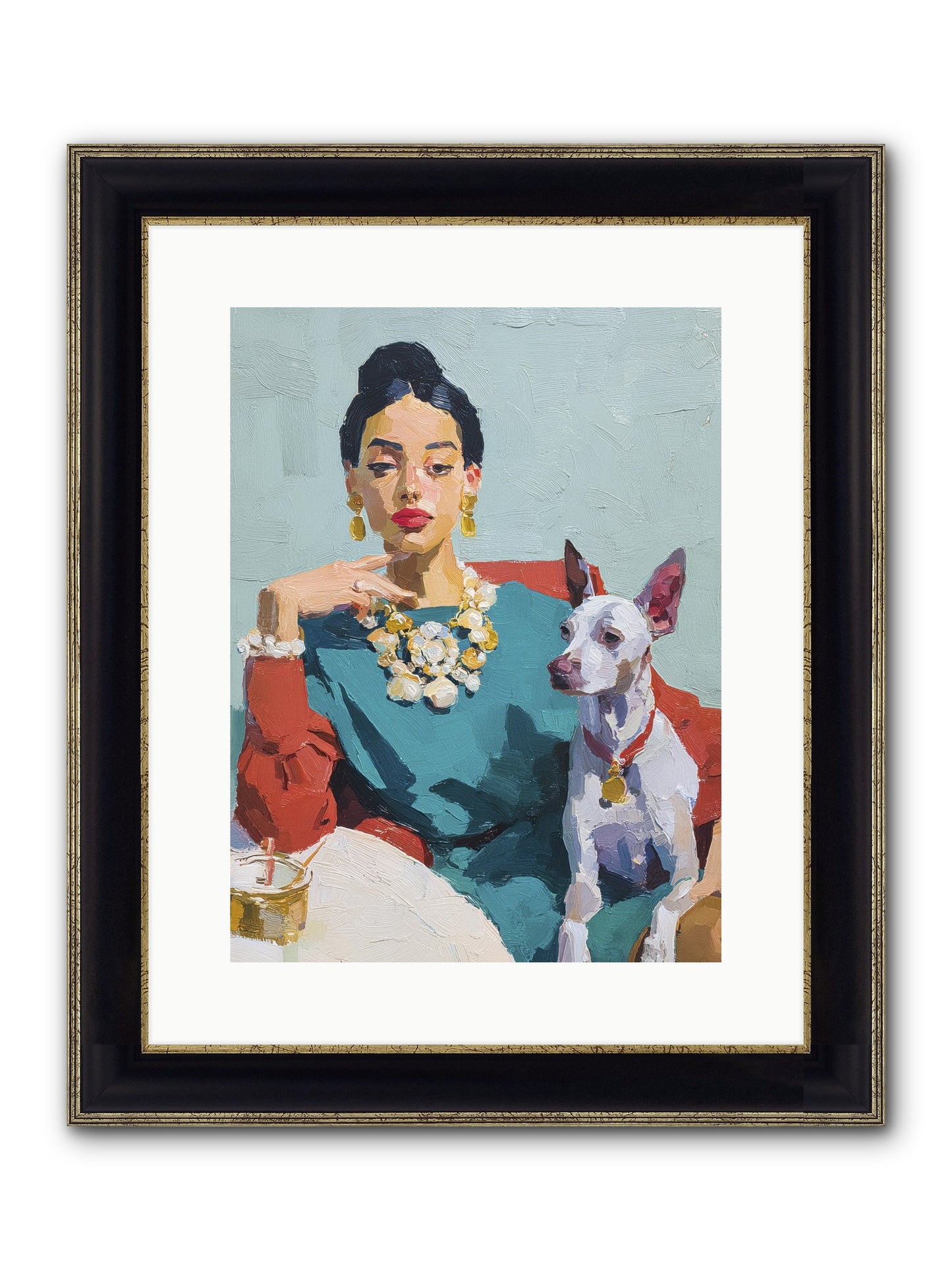 Portraits From Clover Lane Framed Print - Black & Gold 12x16