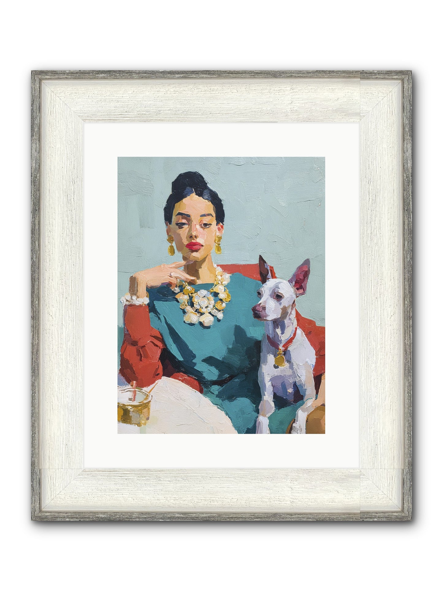 Portraits From Clover Lane Framed Print - Driftwood White 12x16