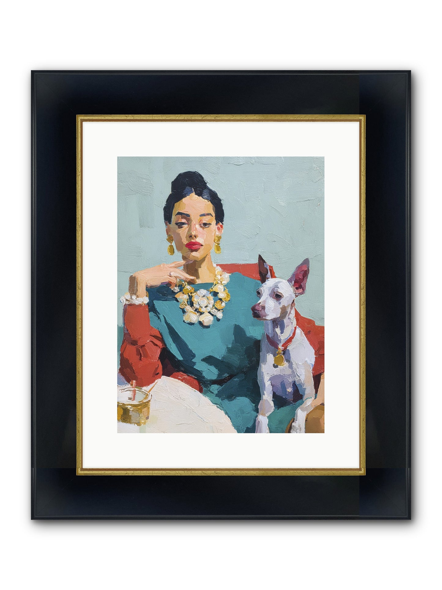 Portraits From Clover Lane Framed Print - Wide Black w/Gold 12x16