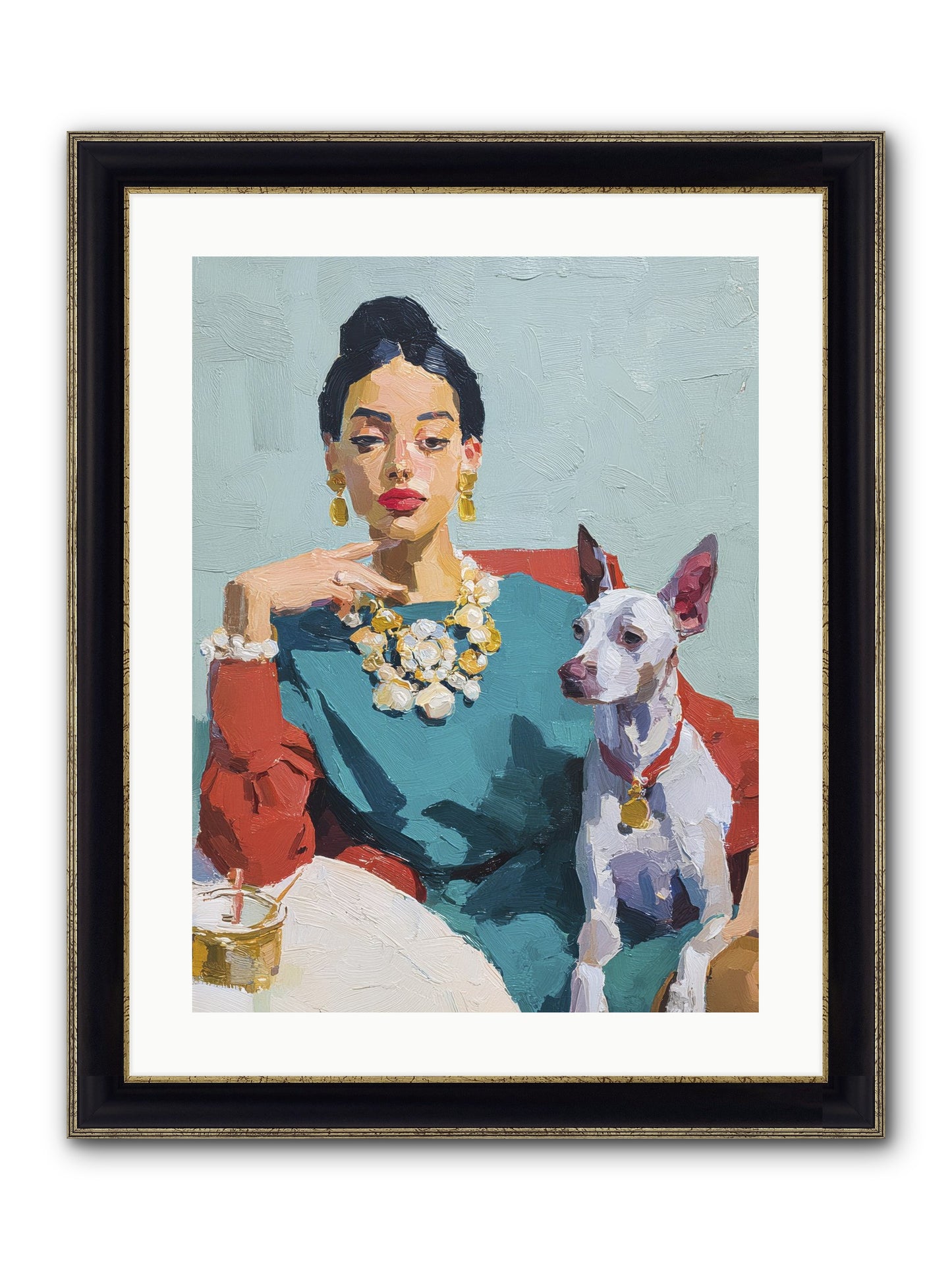 Portraits From Clover Lane Framed Print - Black & Gold 18x24