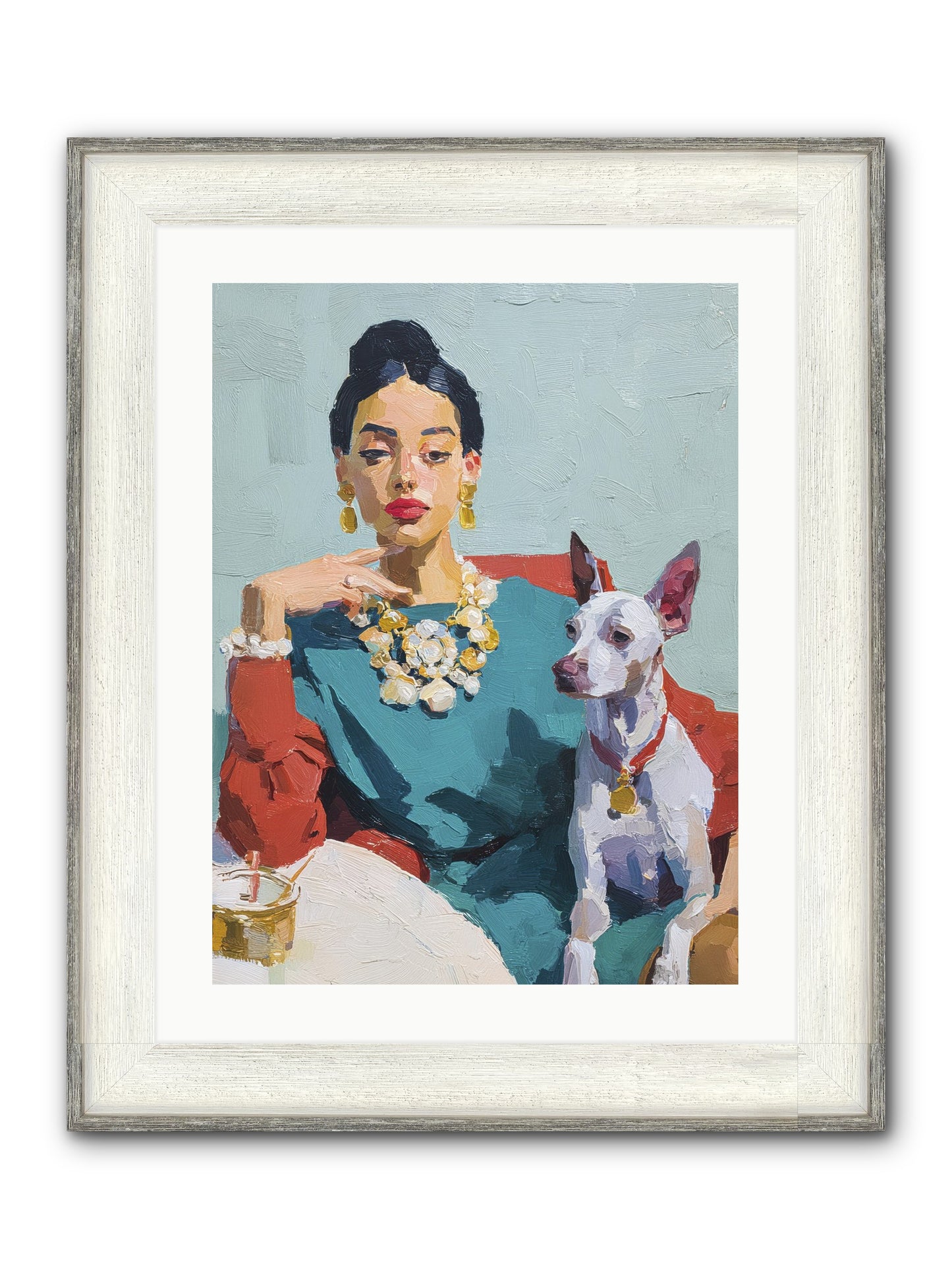 Portraits From Clover Lane Framed Print - Driftwood White 18x24