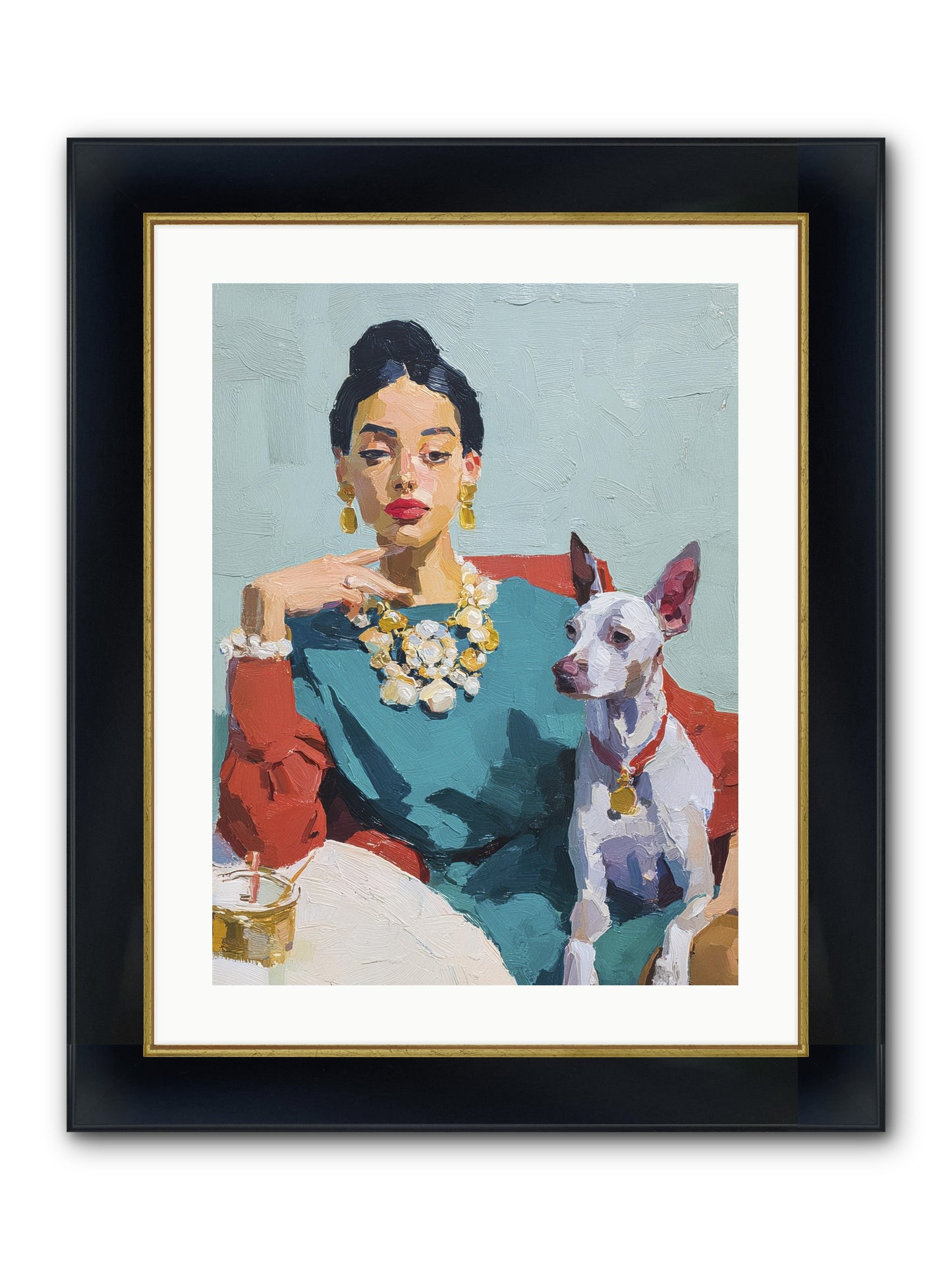 Portraits From Clover Lane Framed Print - Wide Black w/Gold 18x24