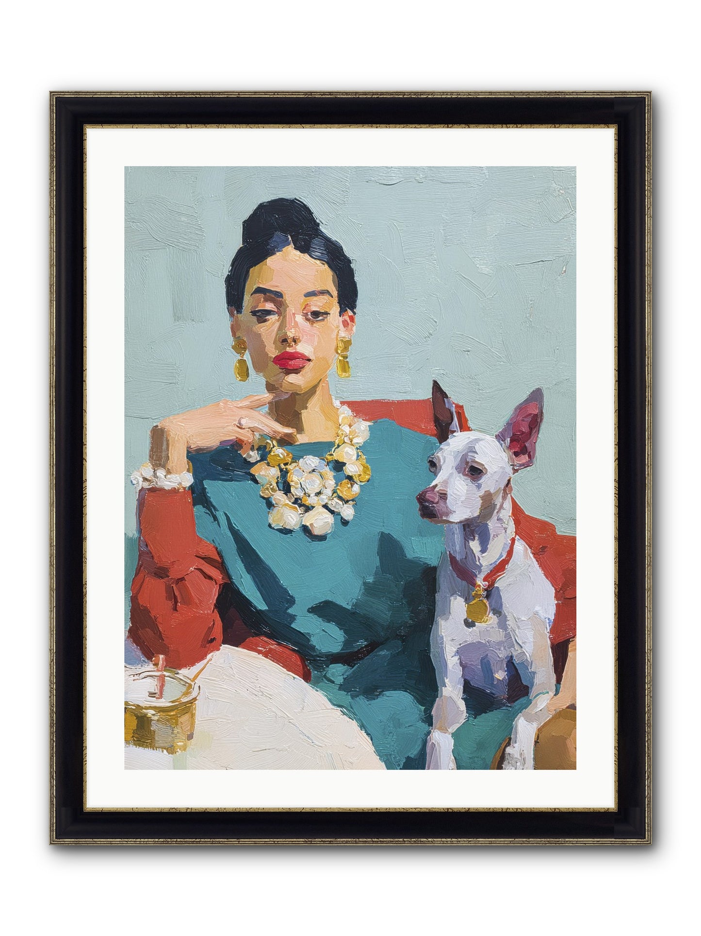 Portraits From Clover Lane Framed Print - Black & Gold 24x32