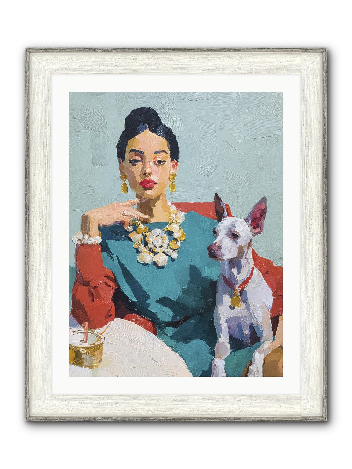 Portraits From Clover Lane Framed Print - Driftwood White 24x32