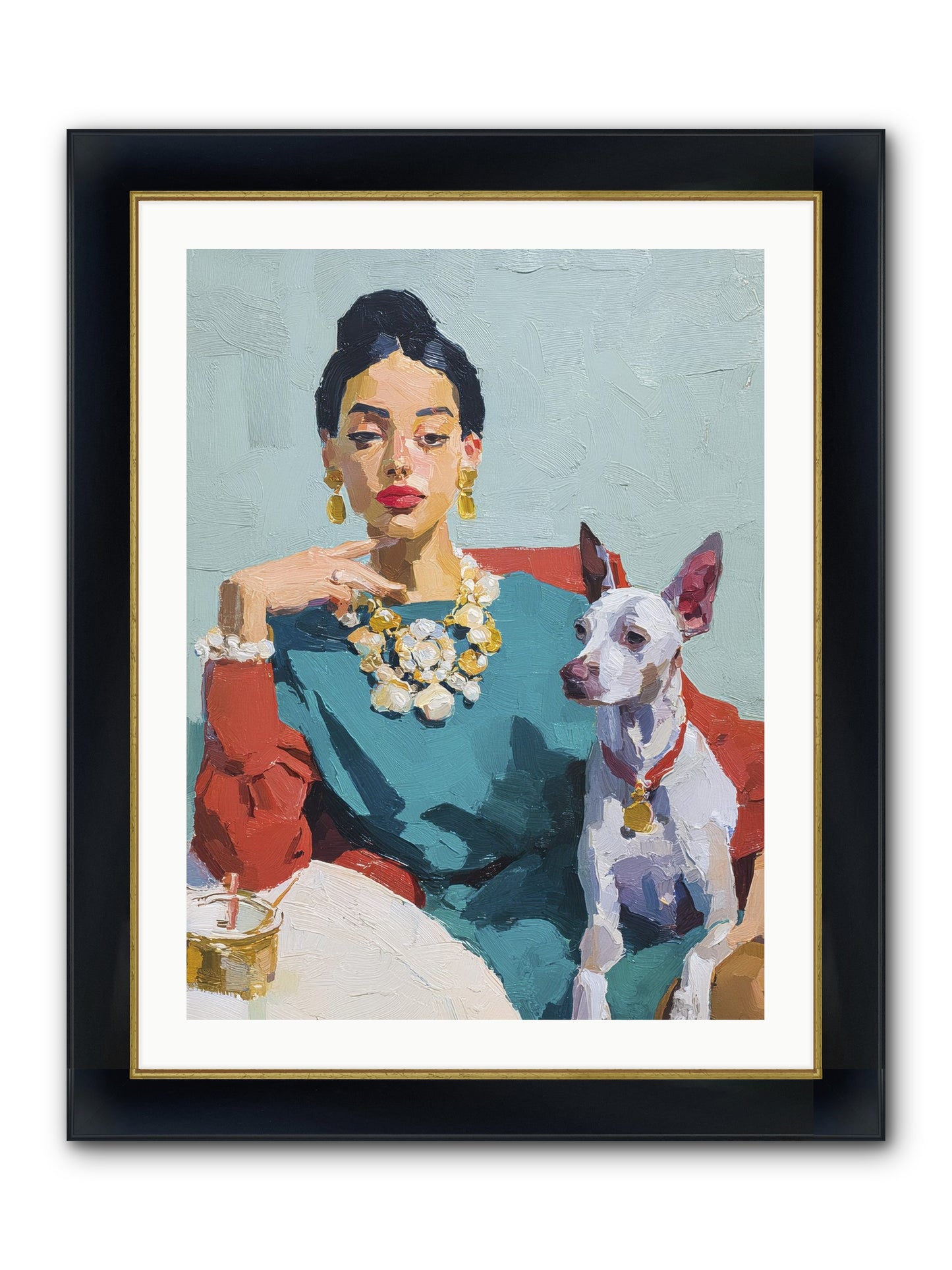 Portraits From Clover Lane Framed Print - Wide Black w/Gold 24x32