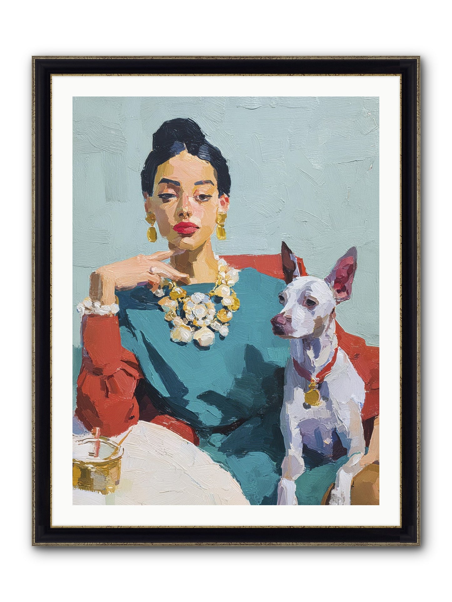 Portraits From Clover Lane Framed Print - Black & Gold 30x40