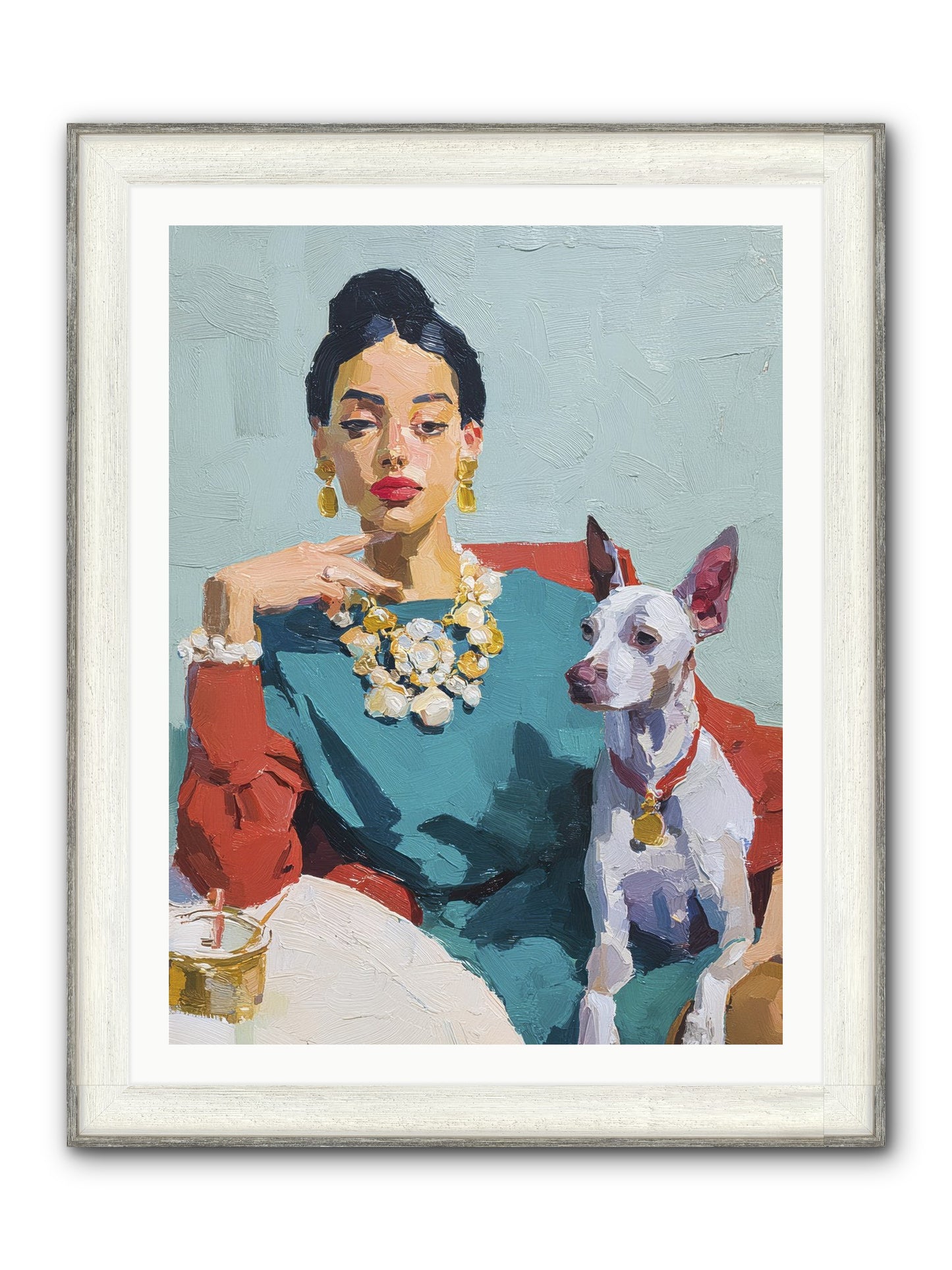 Portraits From Clover Lane Framed Print - Driftwood White 30x40
