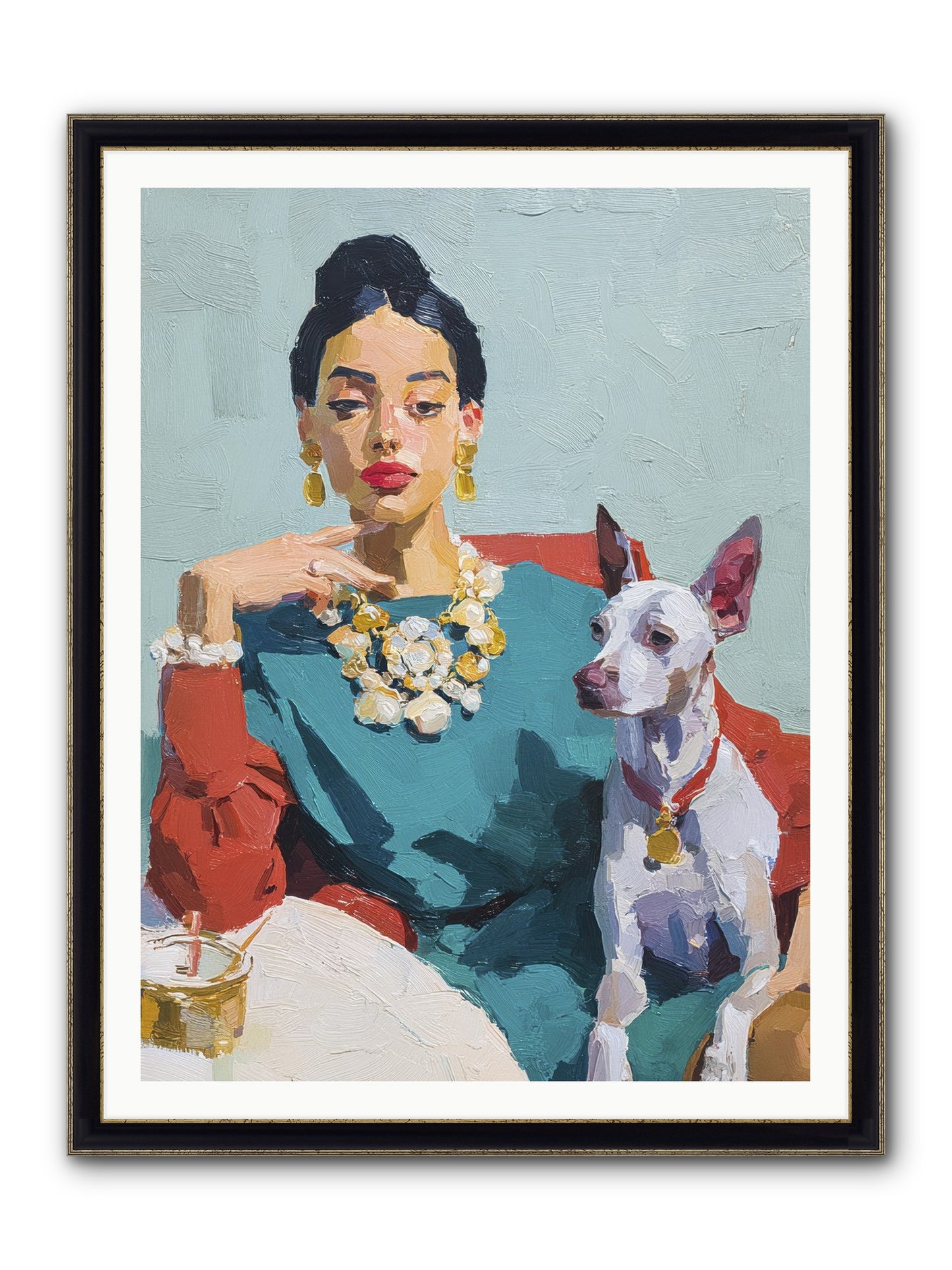 Portraits From Clover Lane Framed Print - Black & Gold 36x48