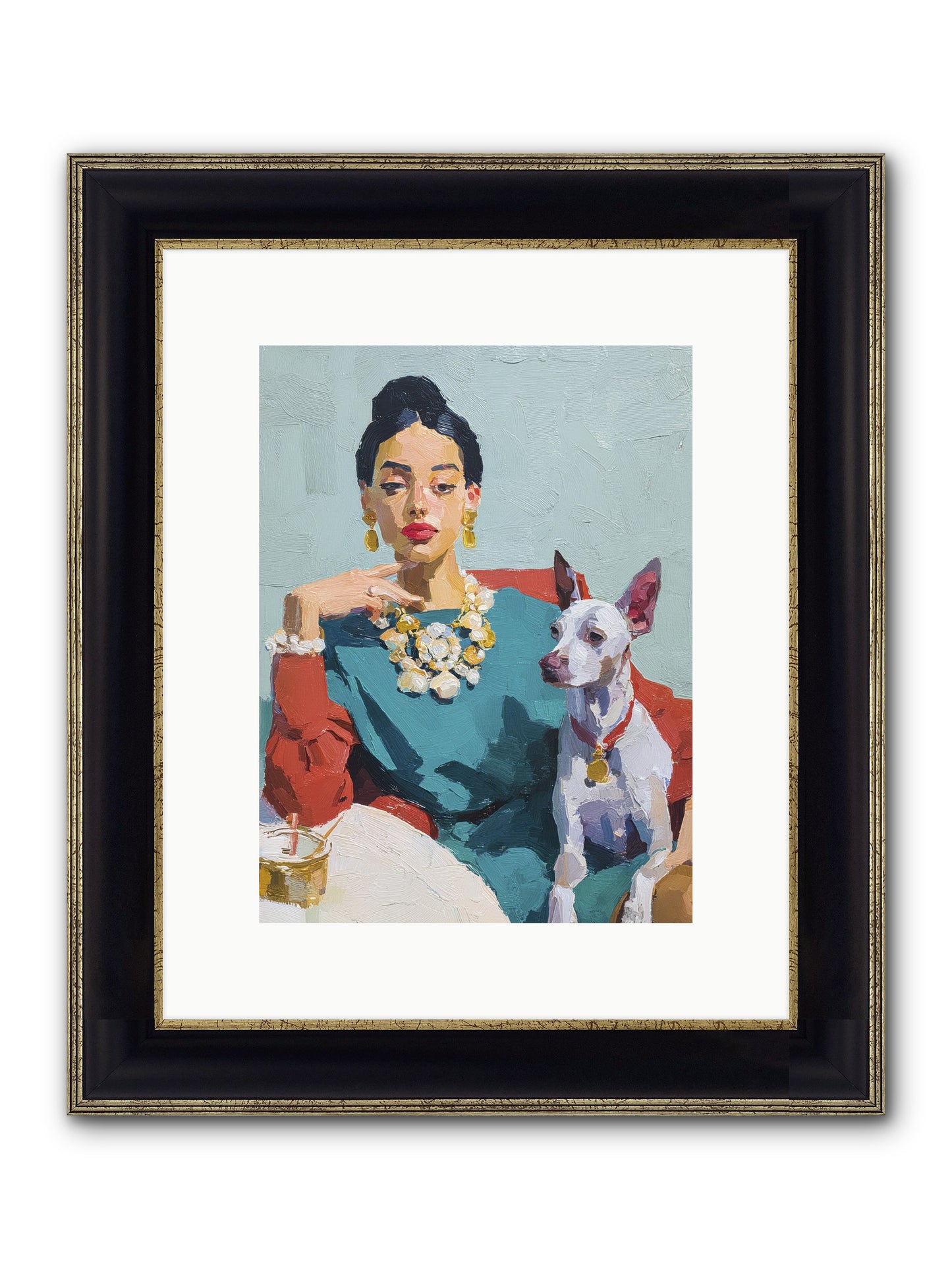 Portraits From Clover Lane Framed Print - Black & Gold 9x12