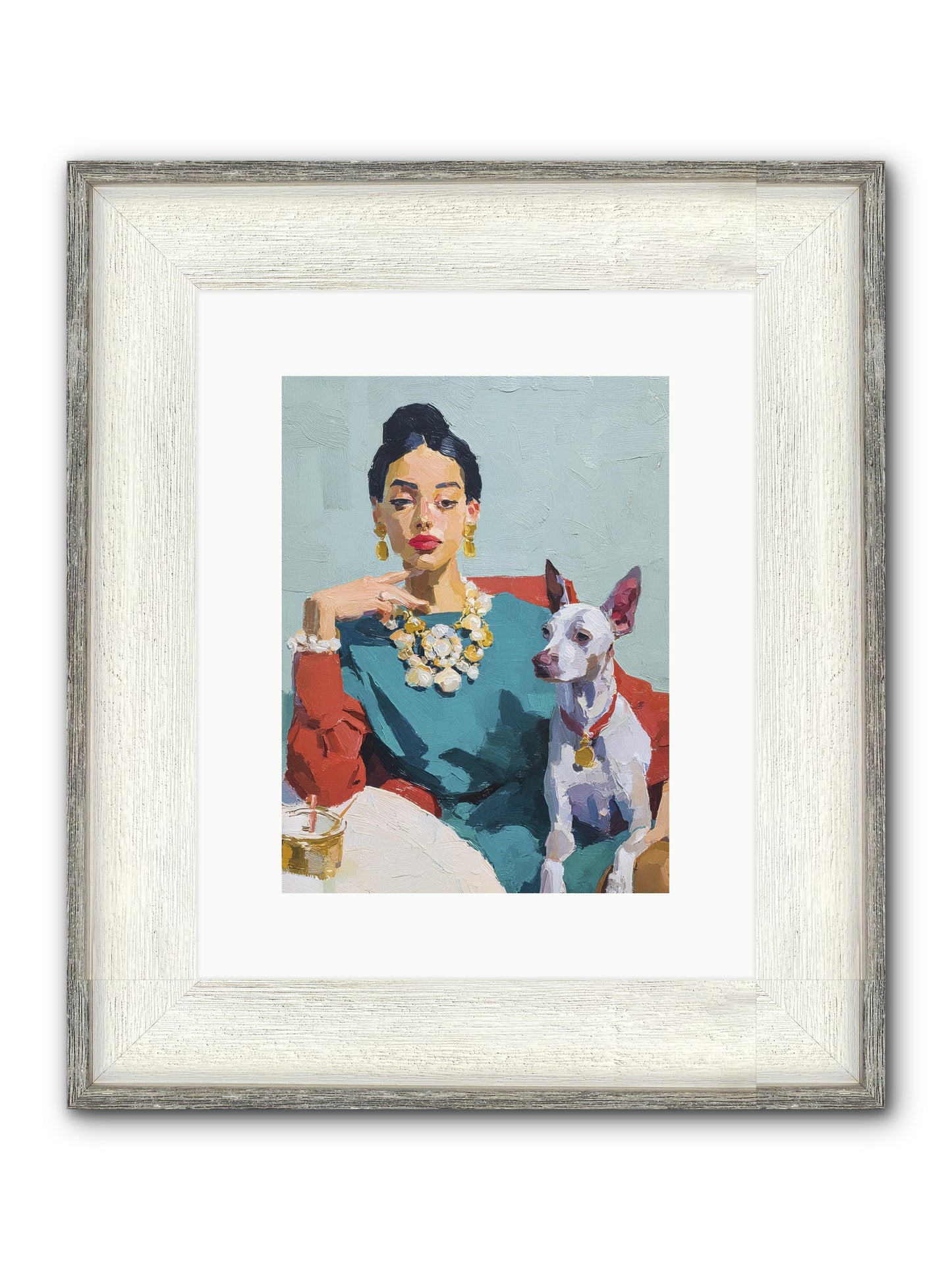 Portraits From Clover Lane Framed Print - Driftwood White 9x12