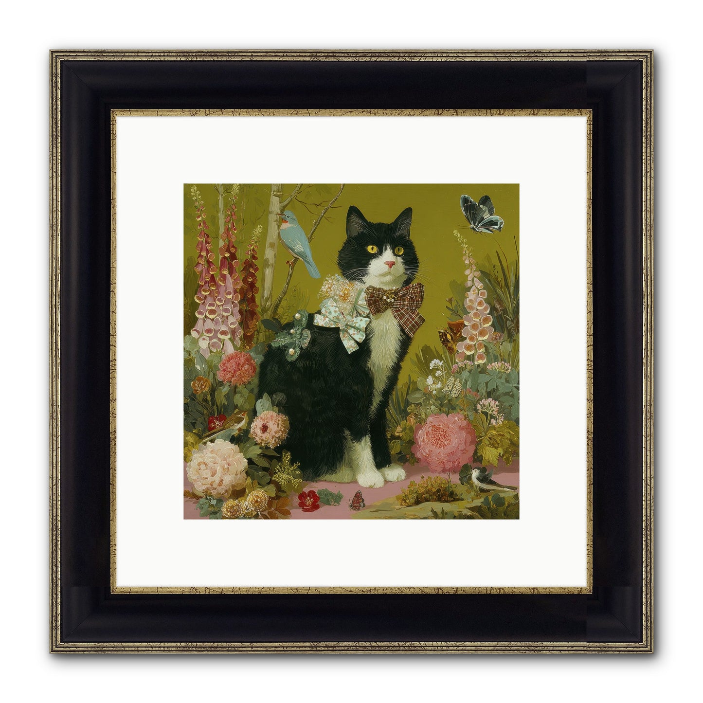 Portraits Of June Framed Print - Black & Gold 10x10