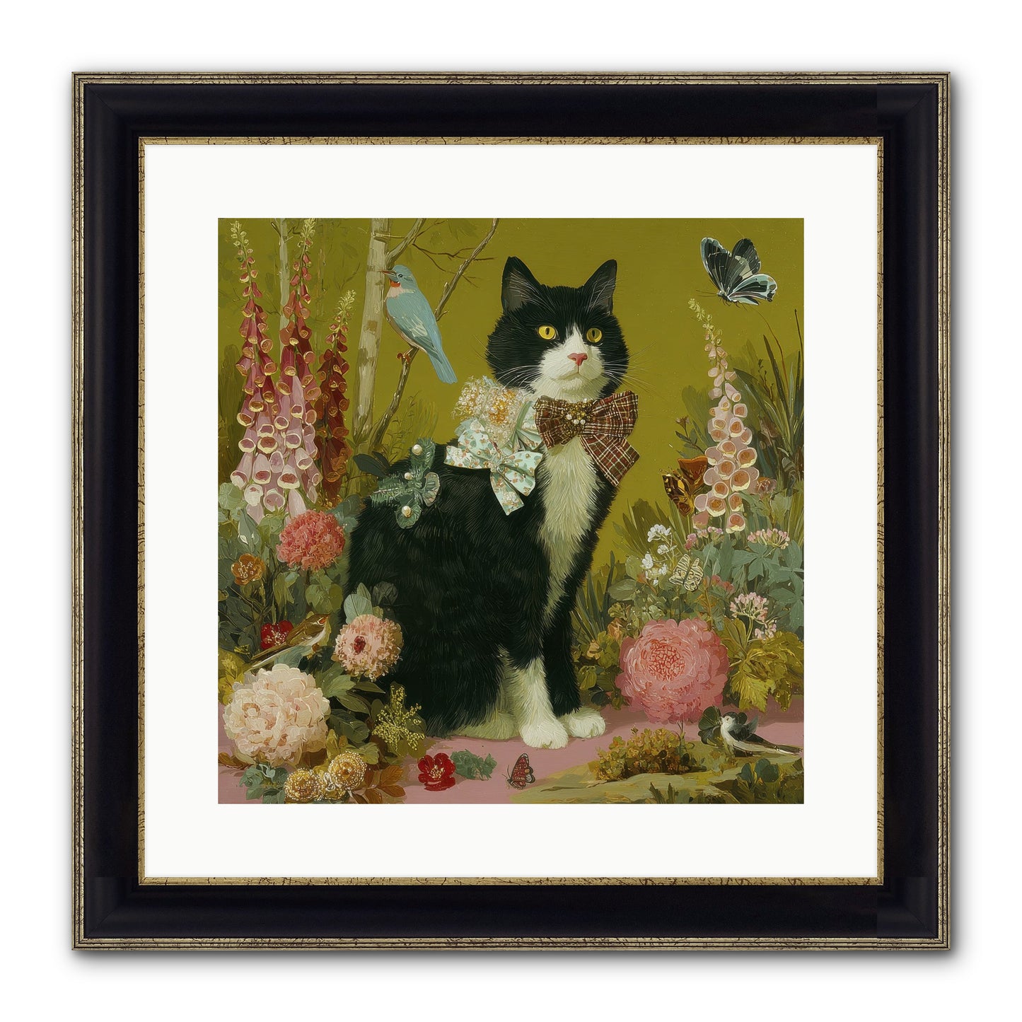 Portraits Of June Framed Print - Black & Gold 16x16