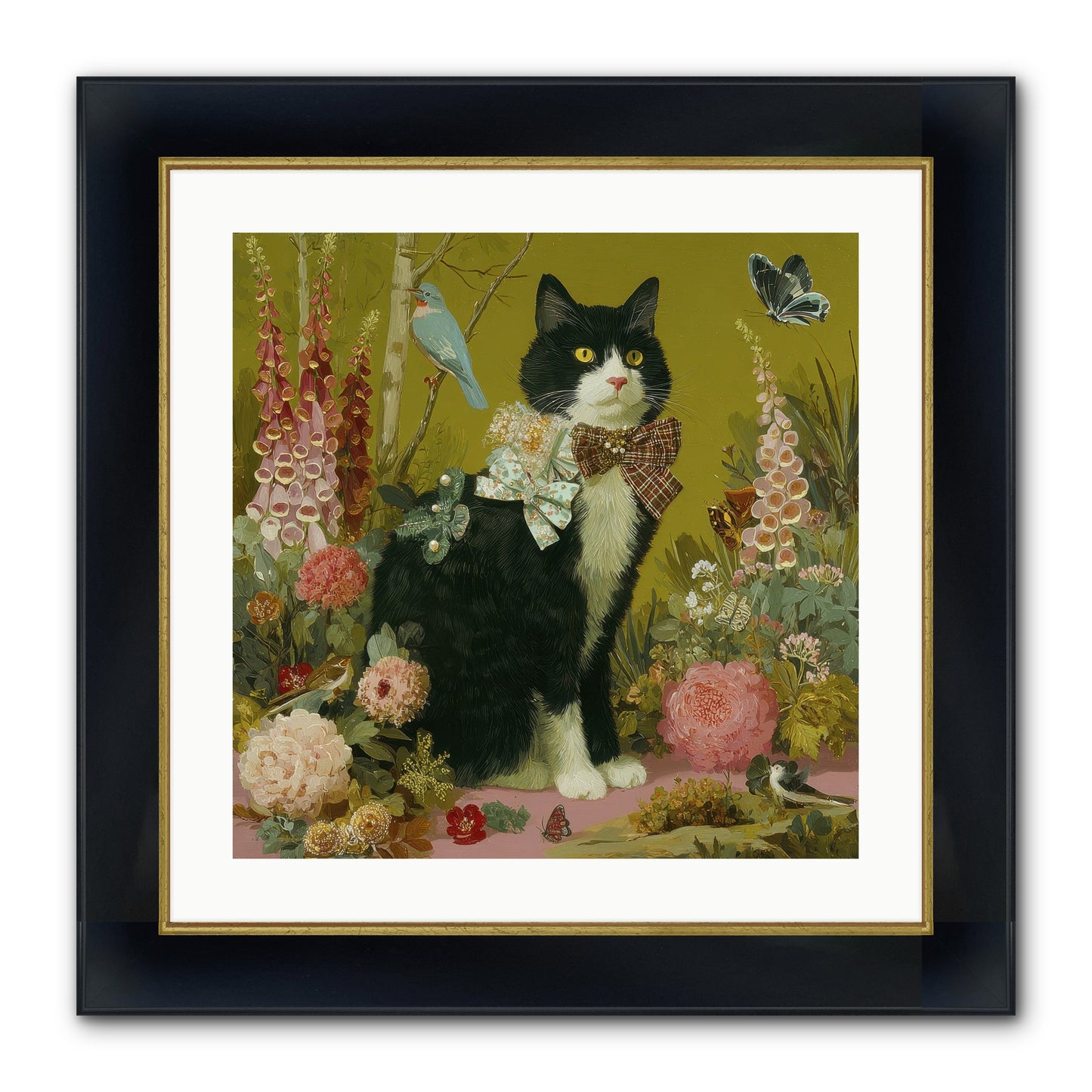 Portraits Of June Framed Print - Wide Black w/Gold 20x20