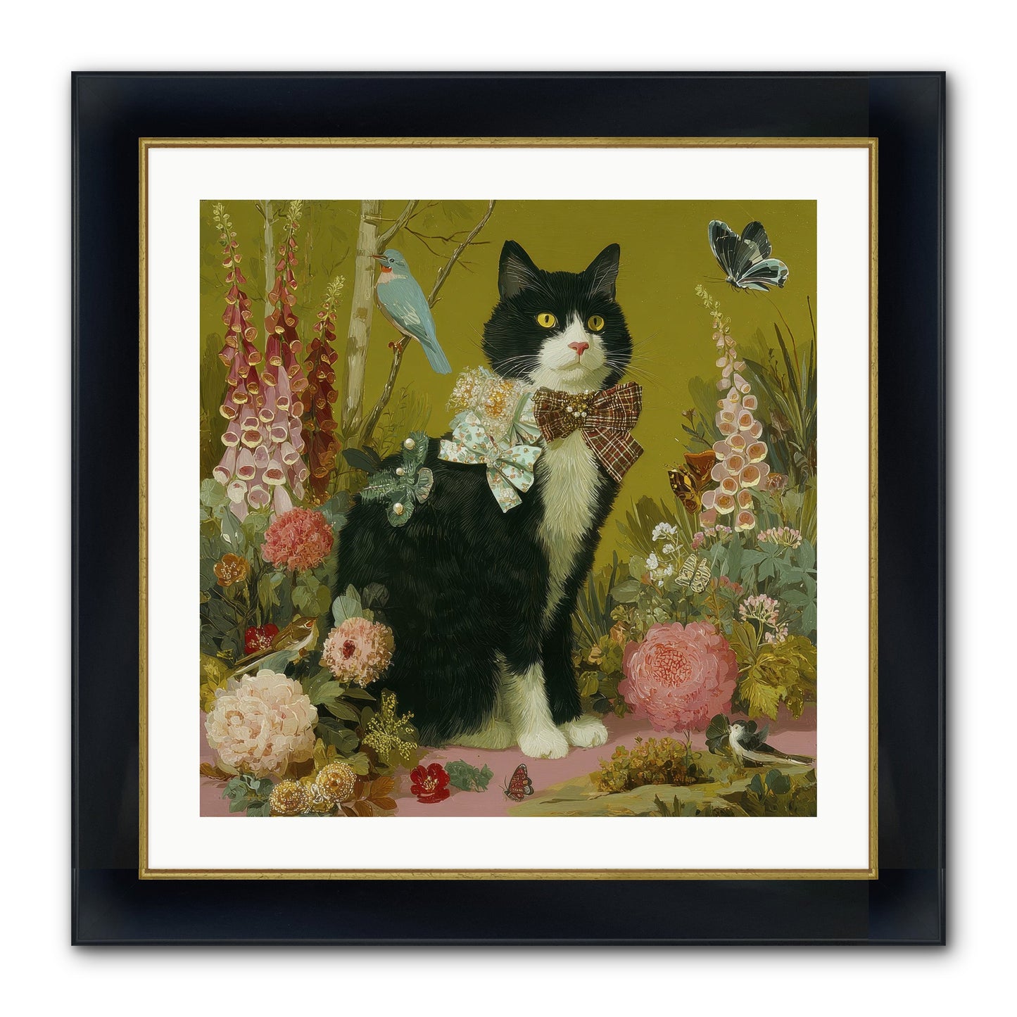 Portraits Of June Framed Print - Wide Black w/Gold 24x24