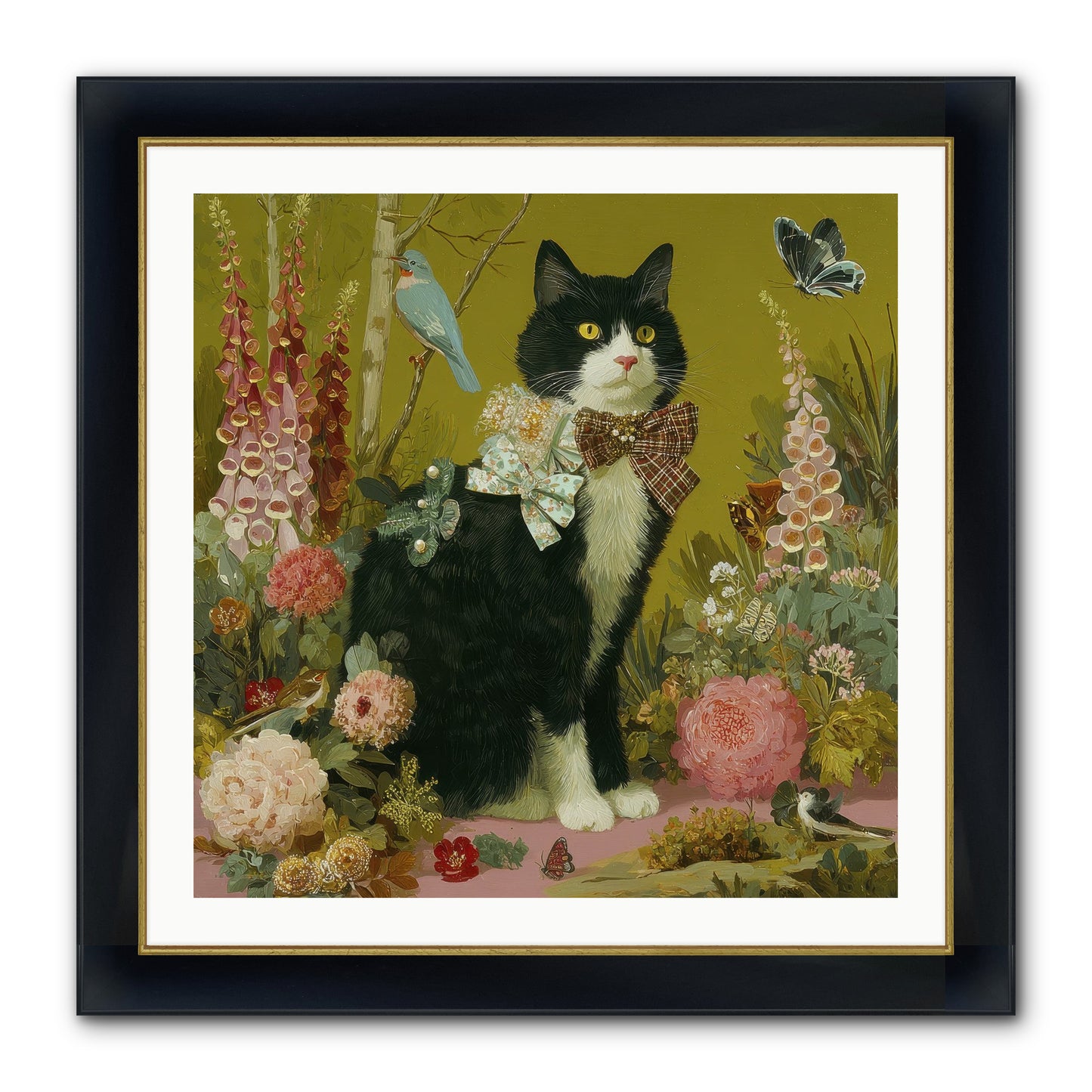 Portraits Of June Framed Print - Wide Black w/Gold 30x30