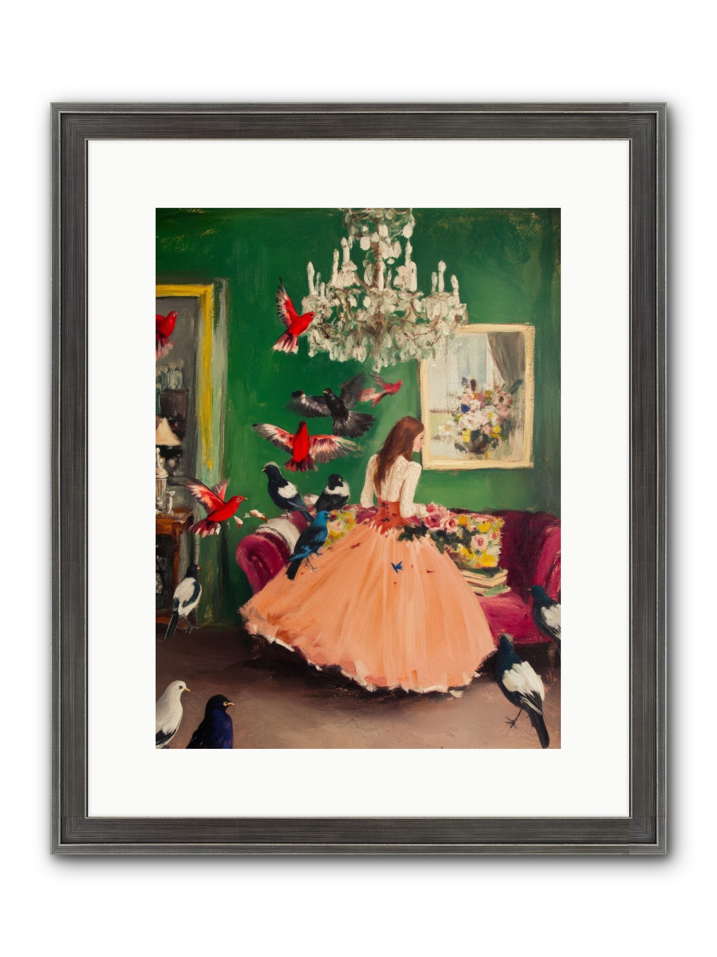 Portraits Set Free Framed Print - Slimwoods Black/Silver 12x16