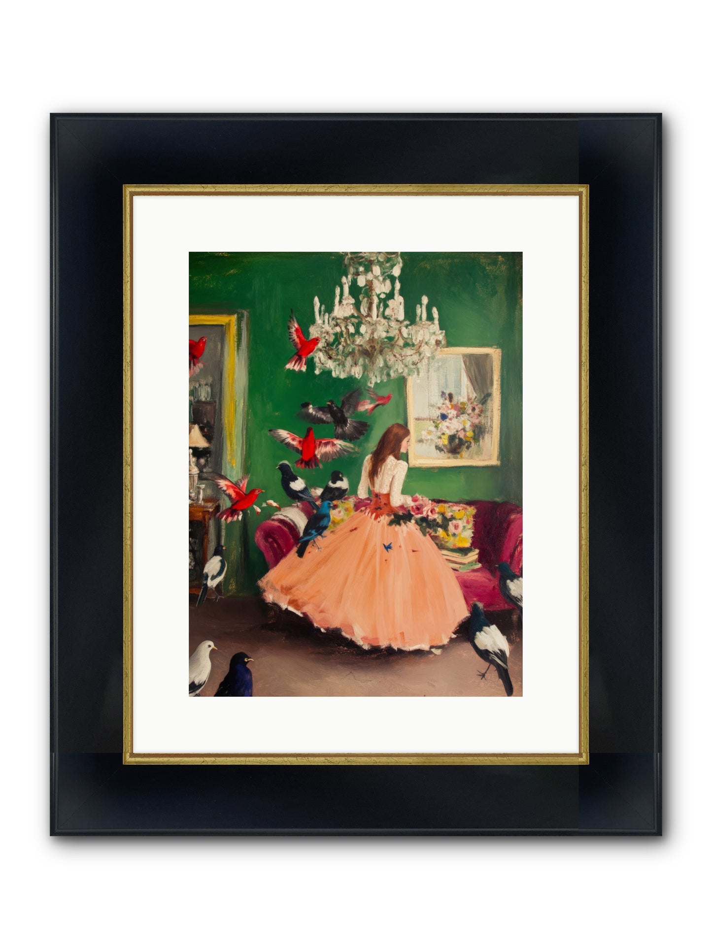 Portraits Set Free Framed Print - Wide Black w/Gold 12x16