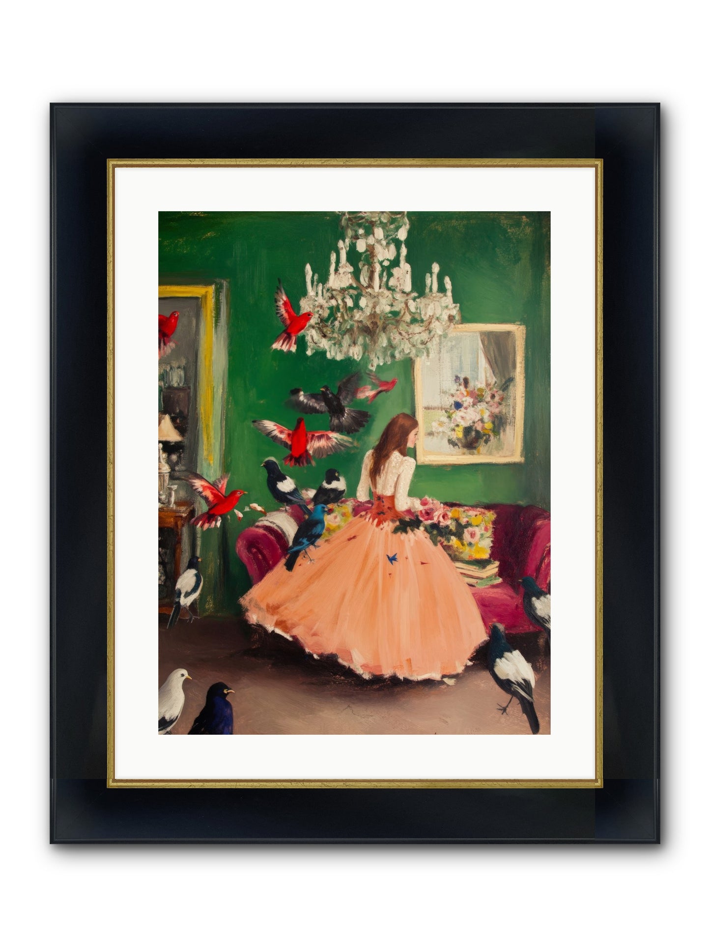 Portraits Set Free Framed Print - Wide Black w/Gold 18x24