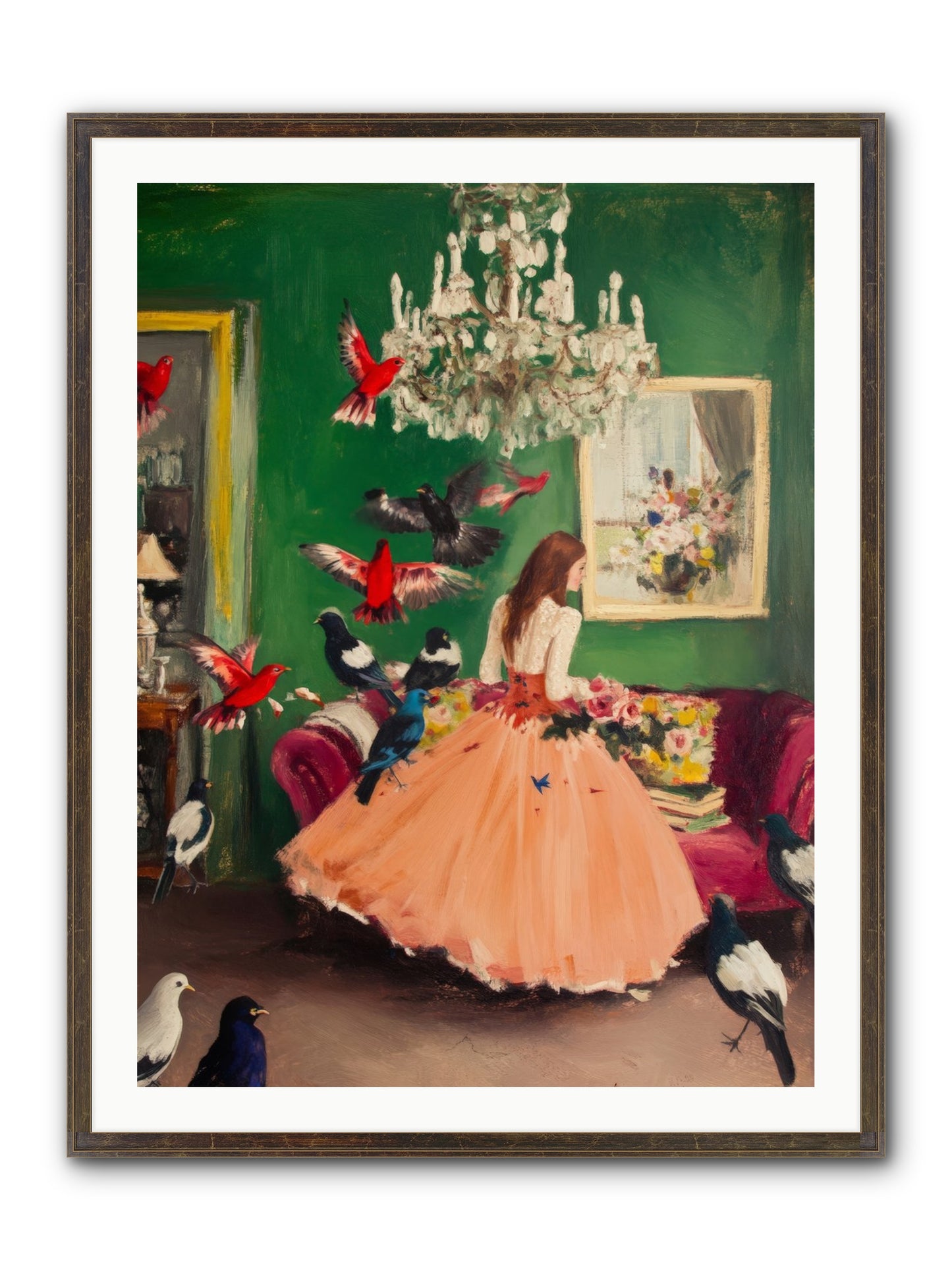 Portraits Set Free Framed Print - Slimwoods Black/Gold 30x40