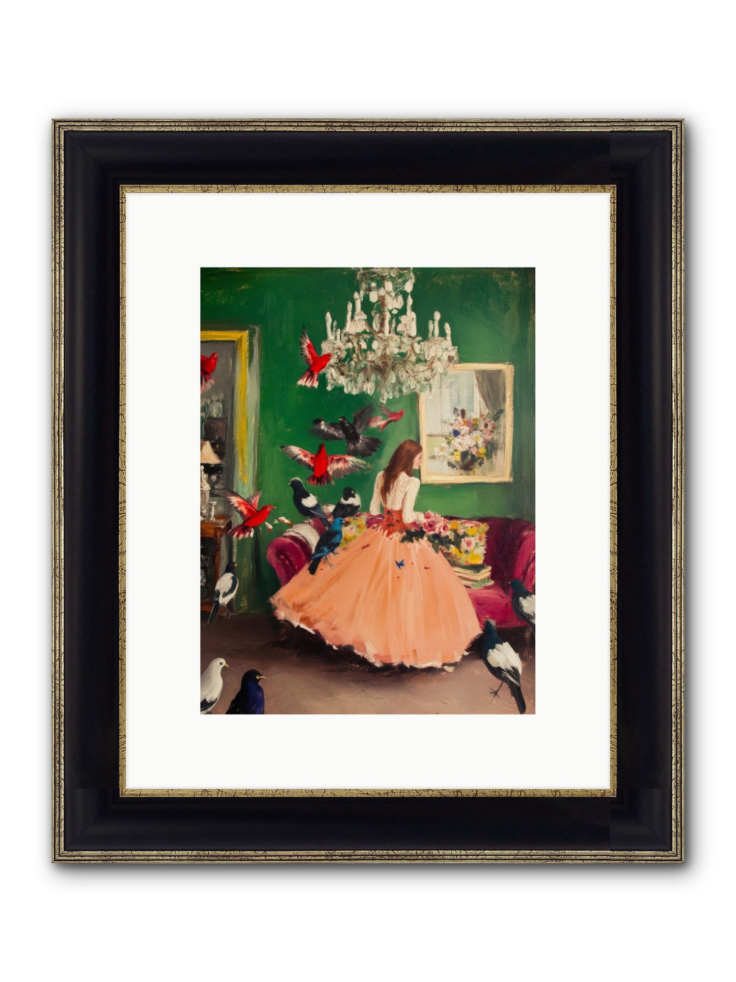 Portraits Set Free Framed Print - Black & Gold 9x12