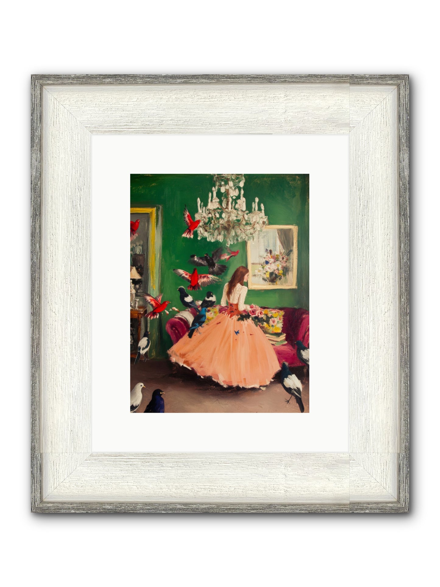 Portraits Set Free Framed Print - Driftwood White 9x12