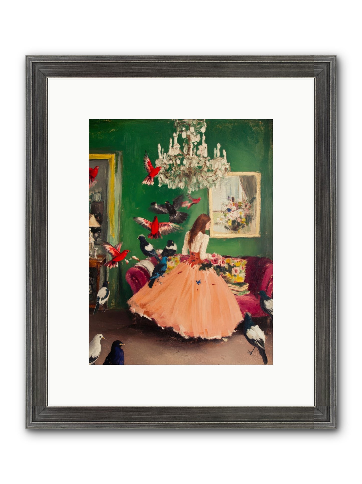 Portraits Set Free Framed Print - Slimwoods Black/Silver 9x12